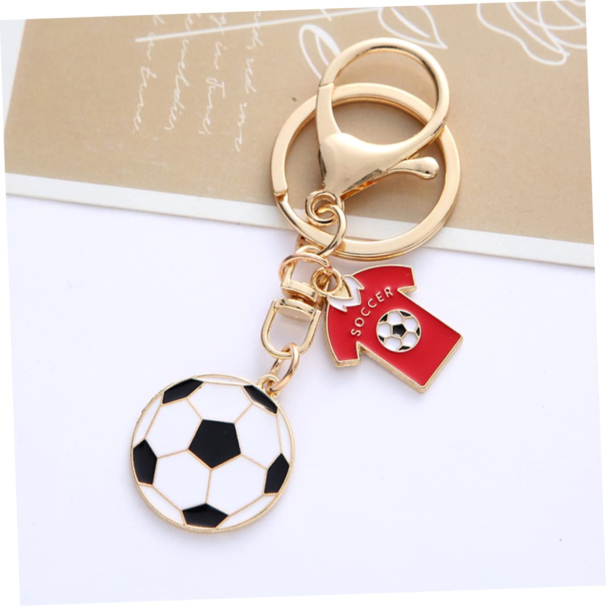 HANABASS 16 Pcs Football Keychain Set - Durable Zinc Alloy Key Rings for Keys, Backpacks & Gifts - Perfect for Sports Fans, Team Spirit & Game Day Decorations
