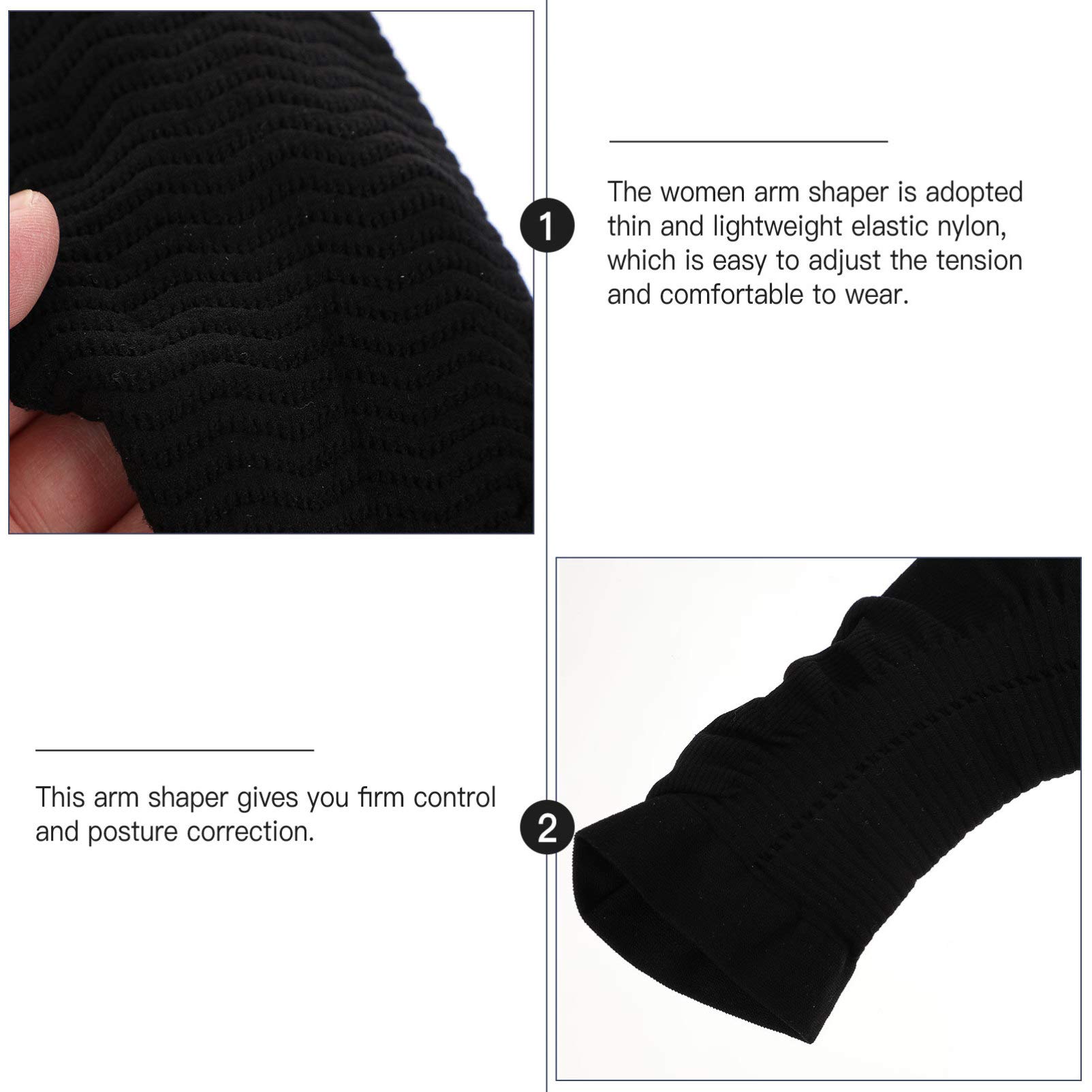Heallily Arm Slimmer Shaperwear for Women - Posture Correcting Arm Lift Garment, Back & Shoulder Support Shapewear (Black) | Perfect for Workouts, Post-Surgery Recovery & Everyday Comfort