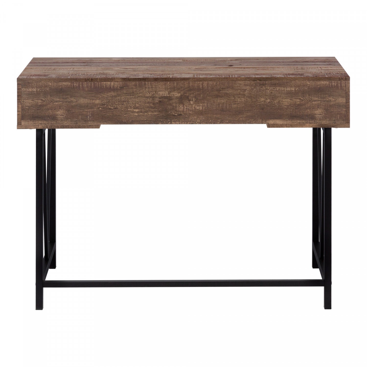 Zava Desk - Modern Brown Wooden Computer Desk for Home Office, Study & Gaming | Ergonomic Design with Spacious Work Surface