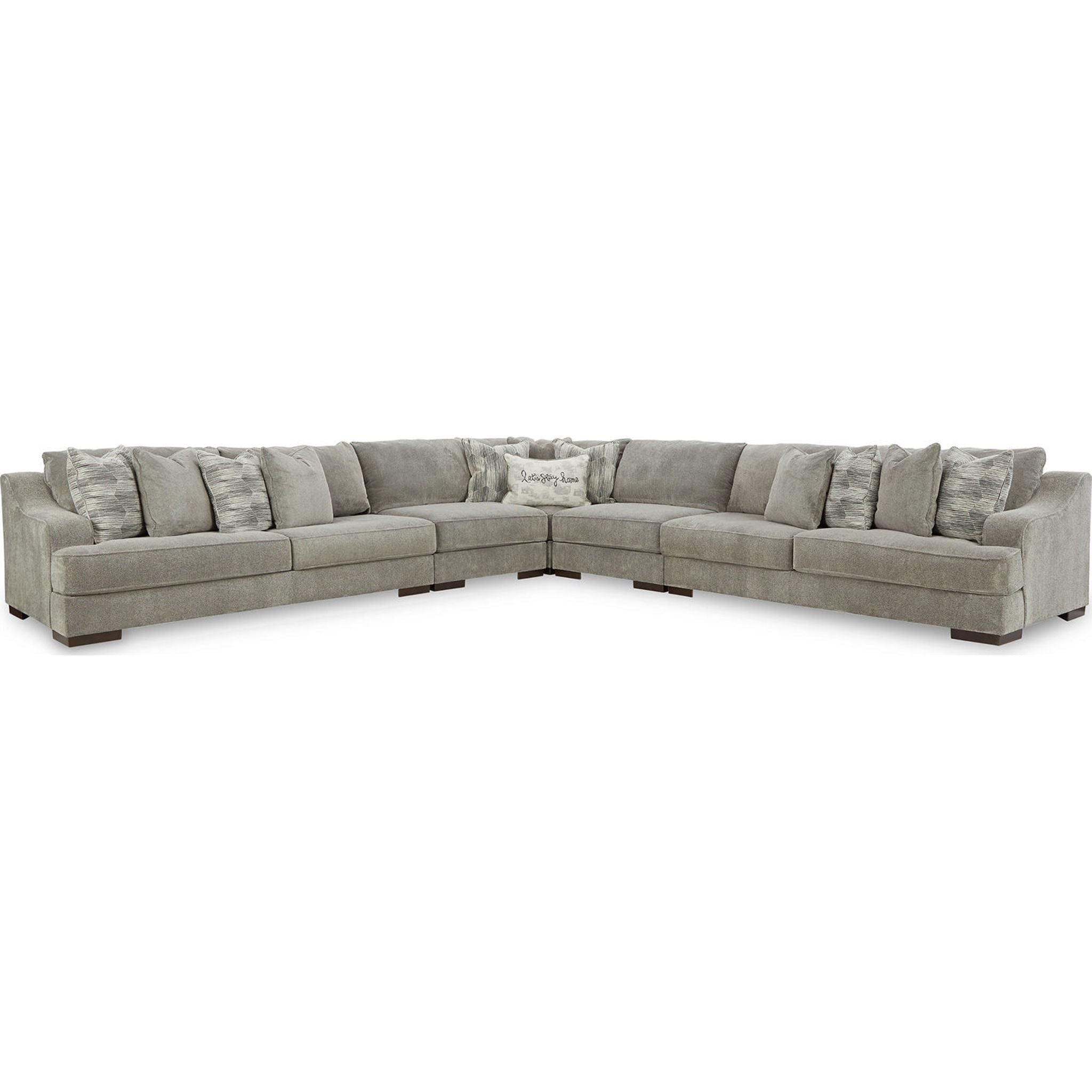 Bayless 5-Piece Modular Sectional Sofa Set with Reversible Chaise - Modern L-Shaped Couch for Living Room, Family Room & Home Theater