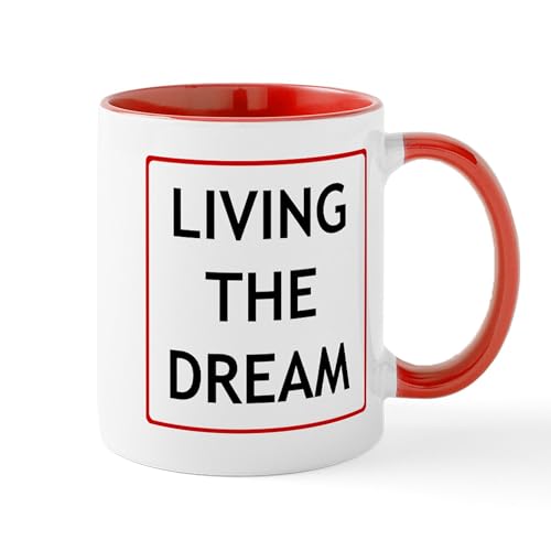 White/Red Inside - Living The Dream Mug