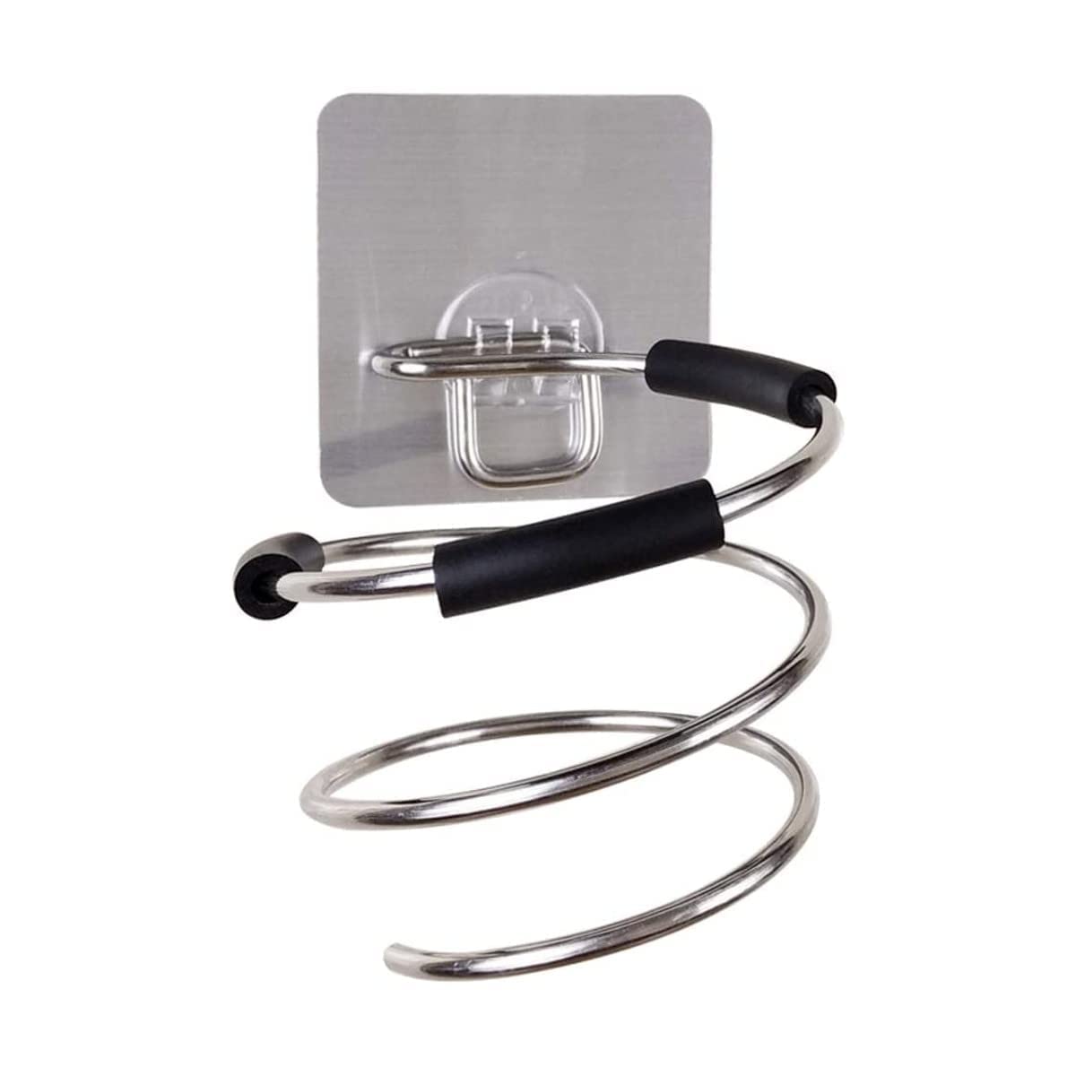 Stainless Steel Hair Dryer Holder Wall Mount - Blow Dryer Organizer Rack for Bathroom, Salon & Barber Shop - Space Saving Storage Shelf (Silver, Pack of 1) - Perfect for Home, Spa & Professional Use