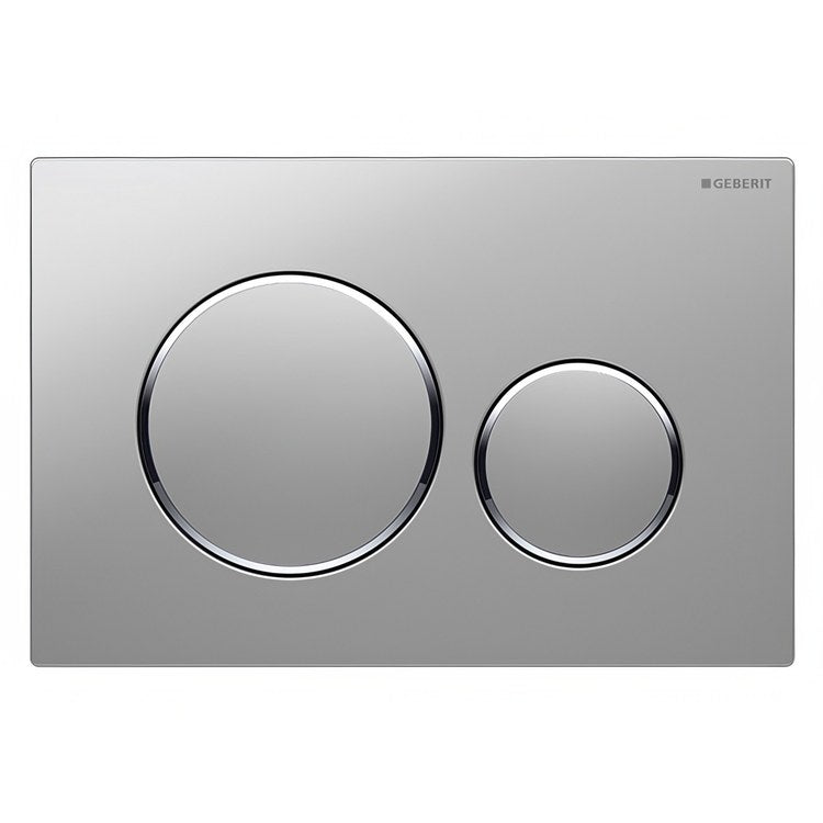 Sigma20 Dual Flush Actuator Plate - Matte Chrome with Polished Chrome Accent - Compatible with Sigma Concealed Tanks (2x6 & 2x4 Installations) - Durable Plastic Construction - Perfect for Modern Bathroom Renovations and Water-Saving Toilet Upgrades