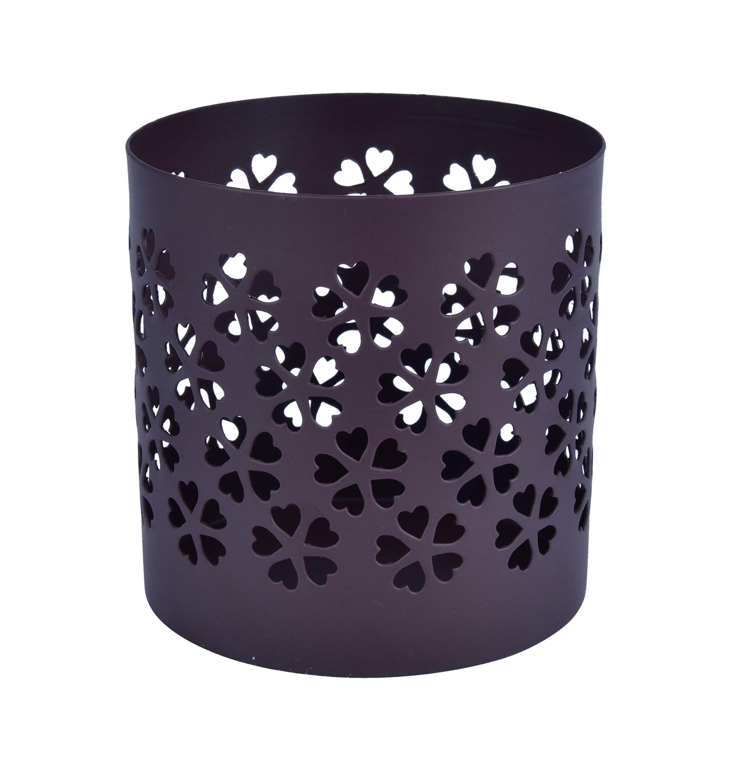 Handmade Brown Tealight Candle Holder - Romantic Votive Candle Holders for Weddings, Parties, Home Decor & Aromatherapy - Perfect for Table Centerpieces, Romantic Dinners, and Spa Relaxation