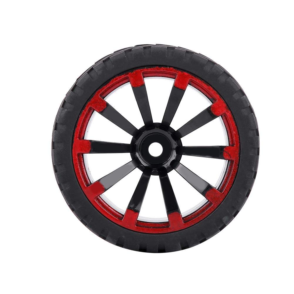 4PCS 1:10 Scale RC Car Tires - Off-Road Rubber Crawler Wheels with Grain Pattern for RC Vehicles | Durable Replacement Parts for Rock Crawling & Trail Driving