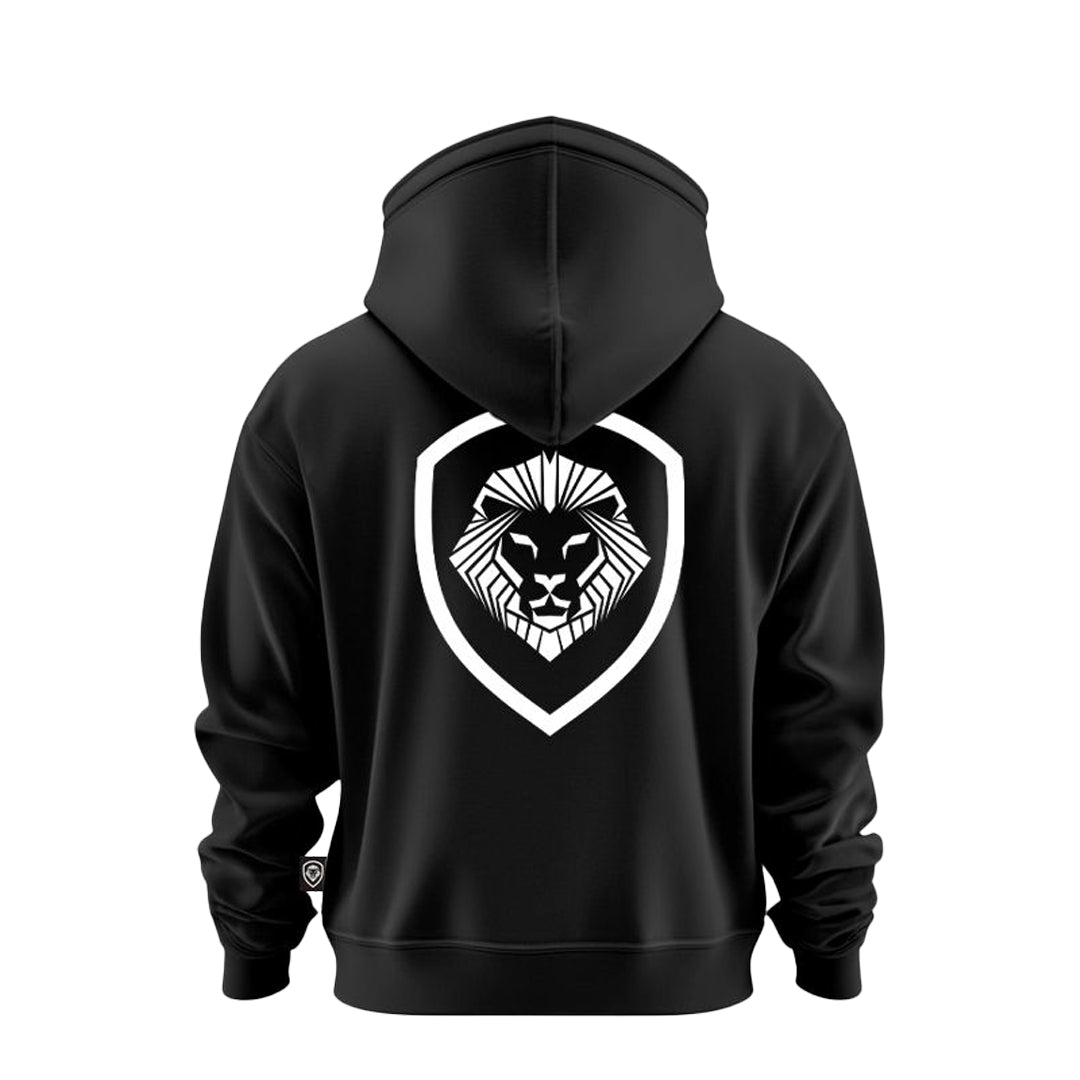 Men's Future Looks Bright White Lion Shield Premium Pullover Hoodie - Soft Cotton Blend Sweatshirt for Streetwear & Casual Outfits | Perfect for Gym, Work & Everyday Wear