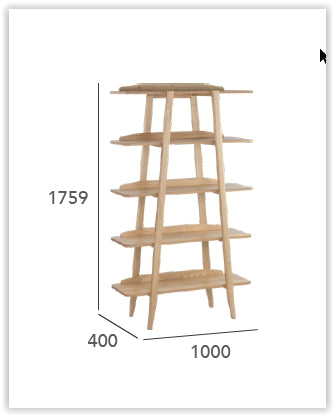 KEIR 100cm Natural Wood Shelf Unit - Modern Storage Solution for Living Room, Bedroom & Office Organization
