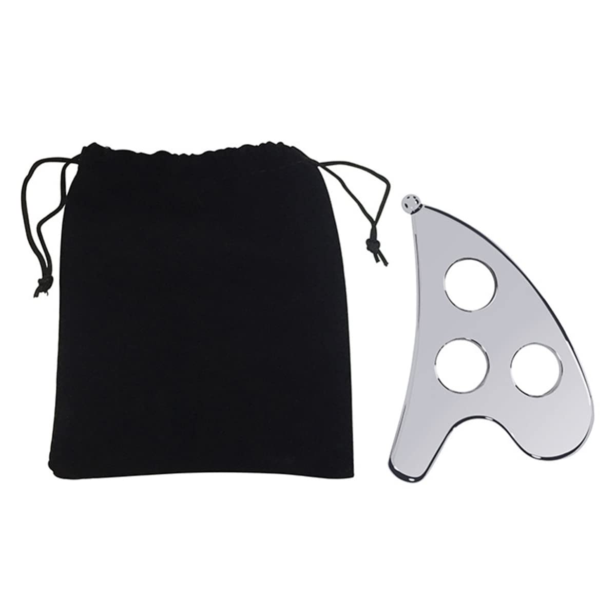 WFTD Steel Gua Sha Massage Tool - IASTM Myofascial Release Board for Muscle Relaxation & Pain Relief - Ergonomic Grip Body Massager for Back, Neck, Leg Pain - Perfect for Physical Therapy, Post-Workout Recovery & Home Use