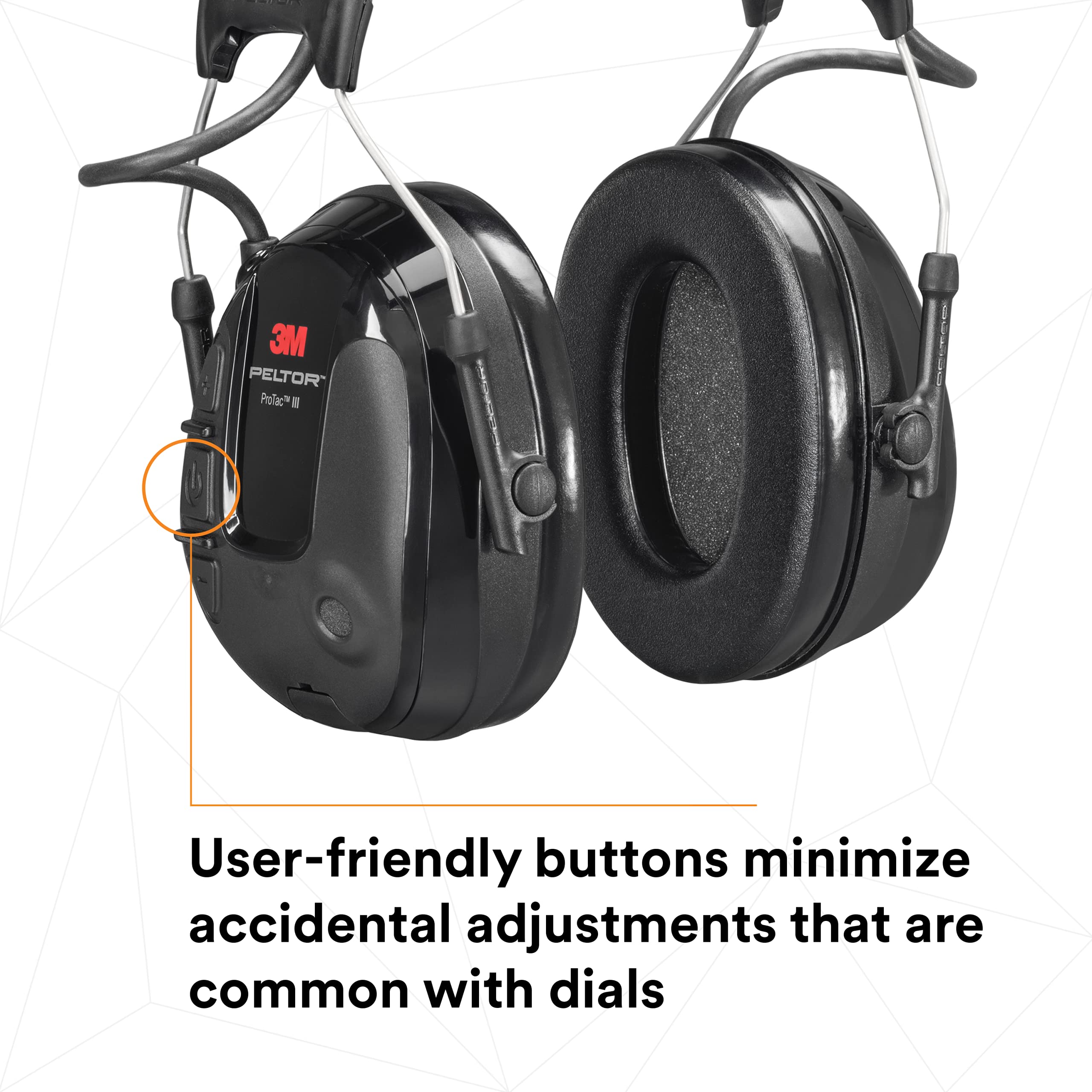 3M PELTOR ProTac III Hearing Protection Headset with Microphone - Wireless Bluetooth 3.5mm Noise Canceling Headphones for Shooting Range, Construction & Industrial Work Safety Gear