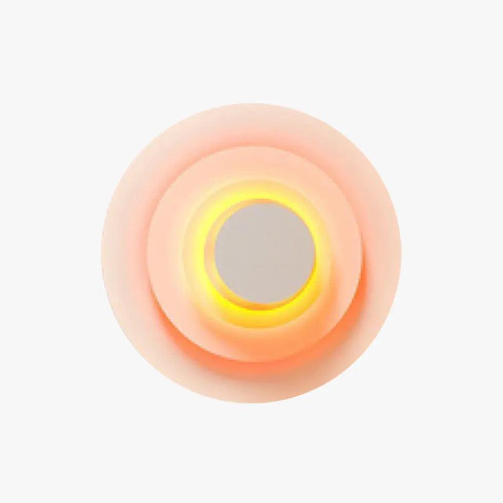 Round Gradient LED Modern Wall Lights - Dimmable Ambient Lighting for Bedroom, Living Room & Hallway