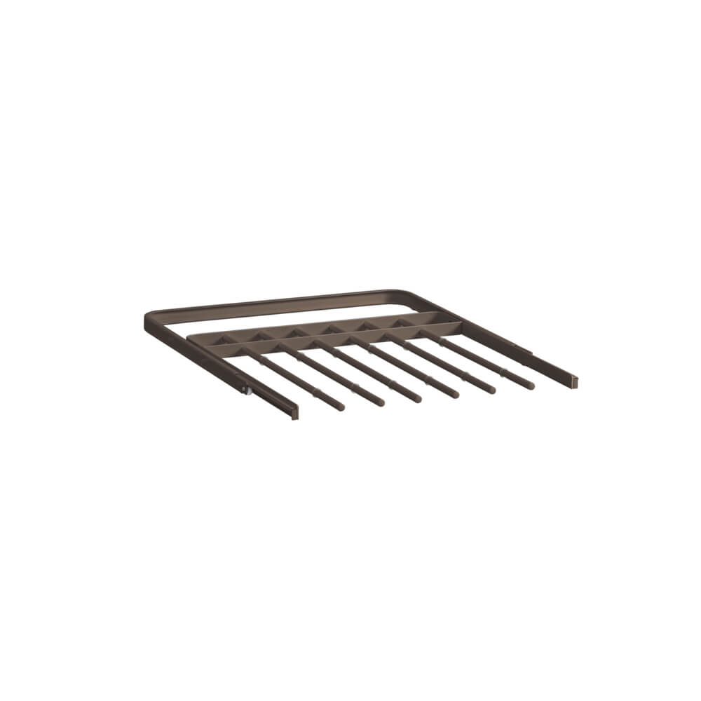Elfa Gliding Pant Rack - 45-Inch Wide Space-Saving Closet Organizer in Graphite | Perfect for Bedroom, Walk-In Closet & Dorm Storage Solutions