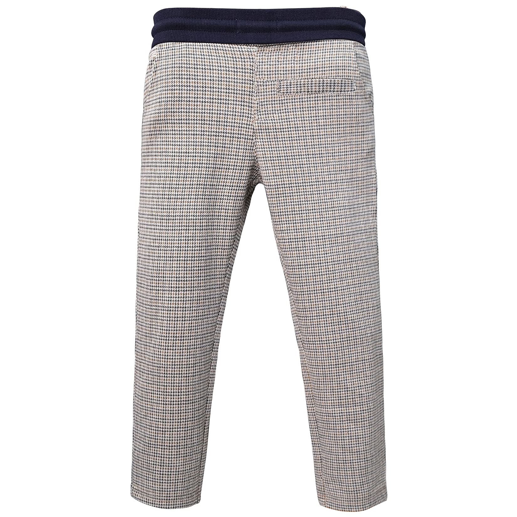 ASHION Boys Dress Pants with Adjustable Waist - Slim Fit Stretch Plaid Chinos for Kids 2-12 Years | Perfect for School, Parties & Formal Occasions