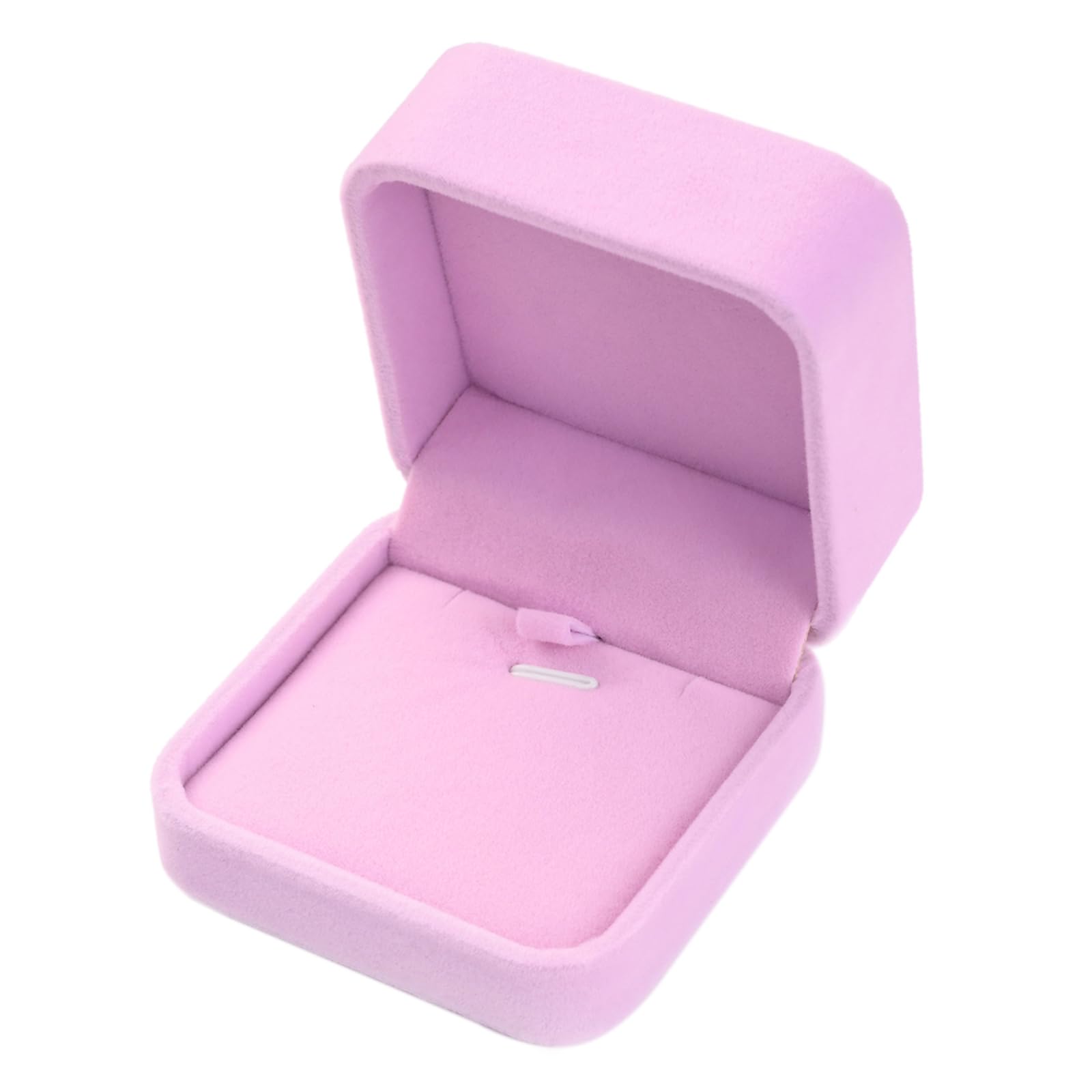 Luxury Velvet Jewelry Box for Necklace & Pendant - 2.8 x 2.8 x 1.6 Inch Pink Gift Box with Soft Lining, Perfect for Jewelry Display, Storage & Wedding Gift Giving