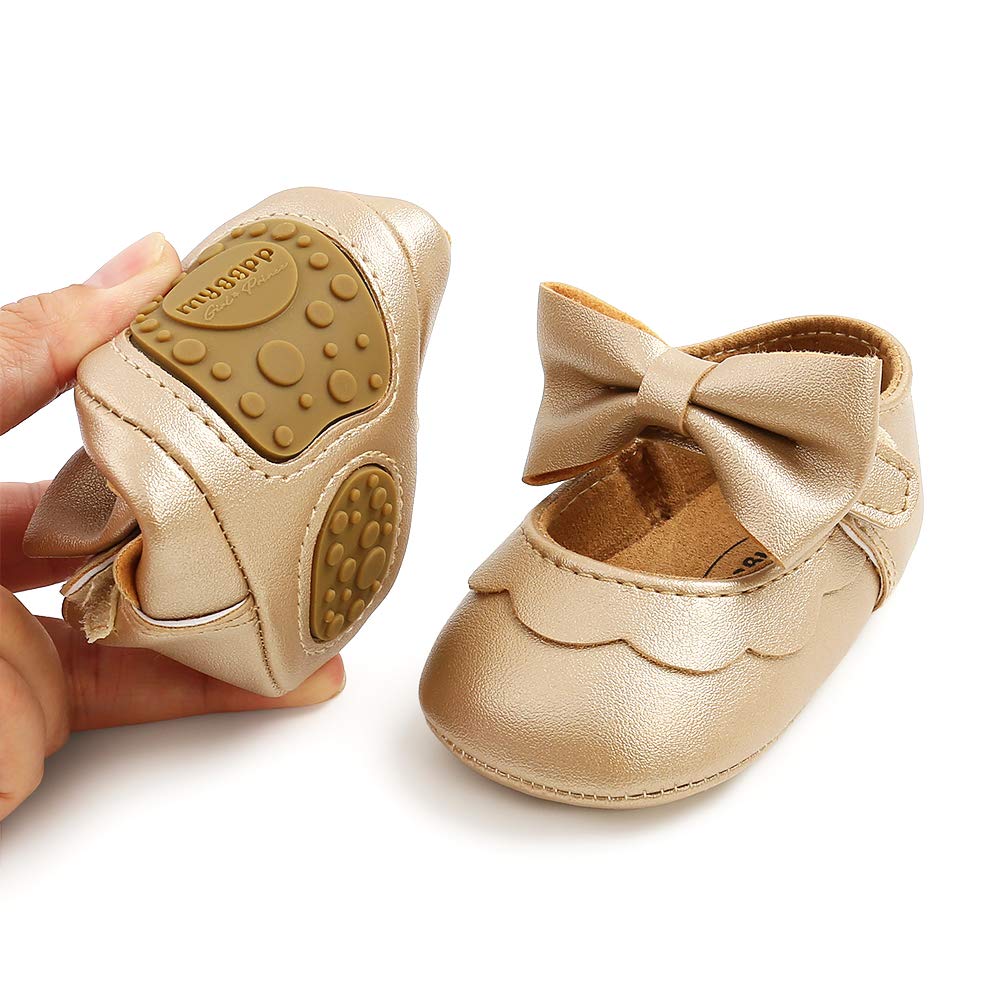 Baby Girl Soft Sole Mary Jane Shoes - Infant Toddler Walking Flat Shoes for Prewalkers & Crib - Princess Style Wedding Dress Shoes | Perfect for First Steps, Special Occasions & Photo Shoots