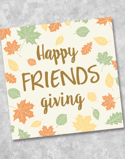 Happy Friendsgiving Beverage Napkins - 40 Count Premium Paper Cocktail Napkins for Thanksgiving, Holiday Parties & Celebrations - Perfect for Drinks, Appetizers & Festive Gatherings