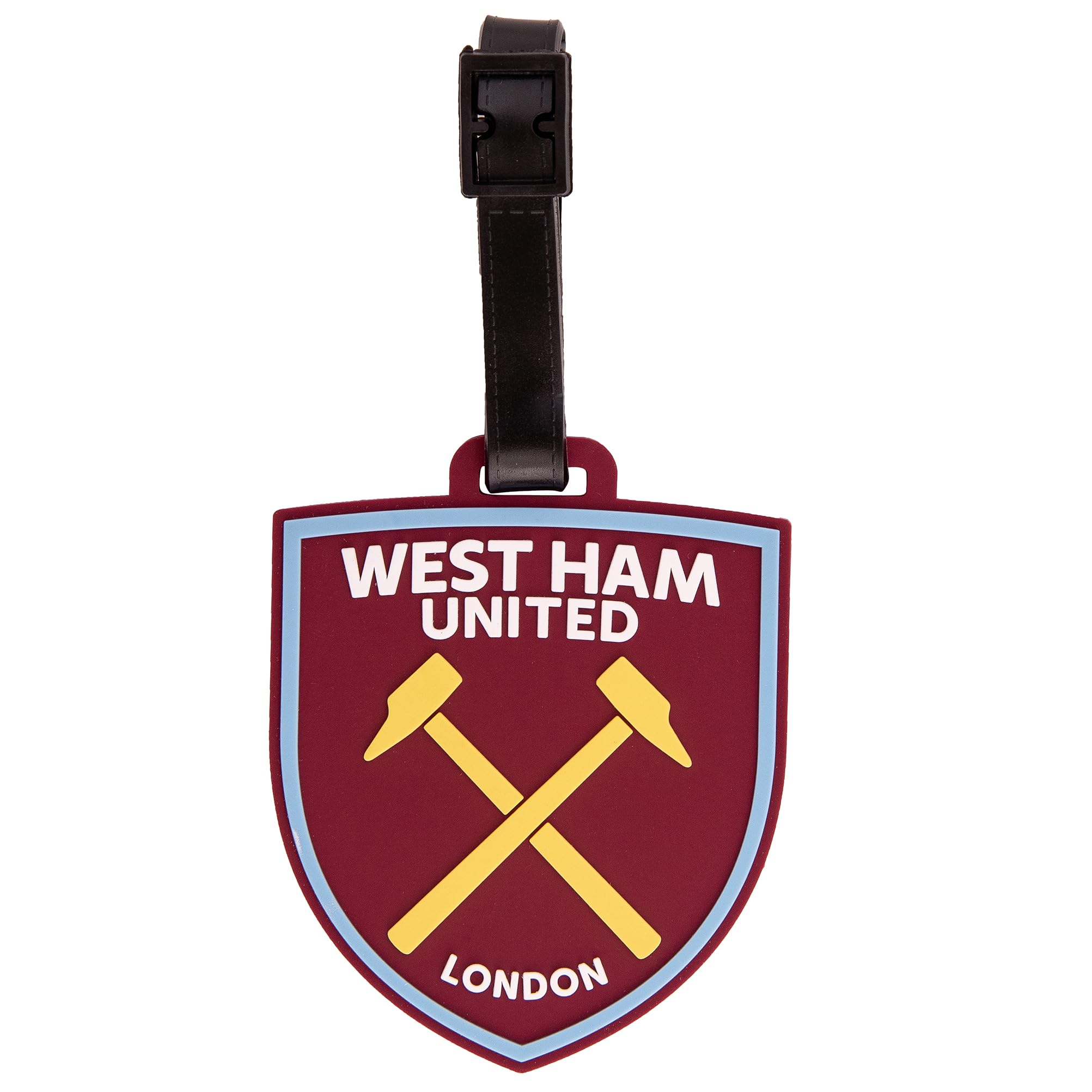 West Ham United Cactus Design Durable PVC Luggage Tag - Soccer Football Travel ID Label for Bags, Backpacks & Suitcases - Perfect for Fans Traveling to Matches & Vacations