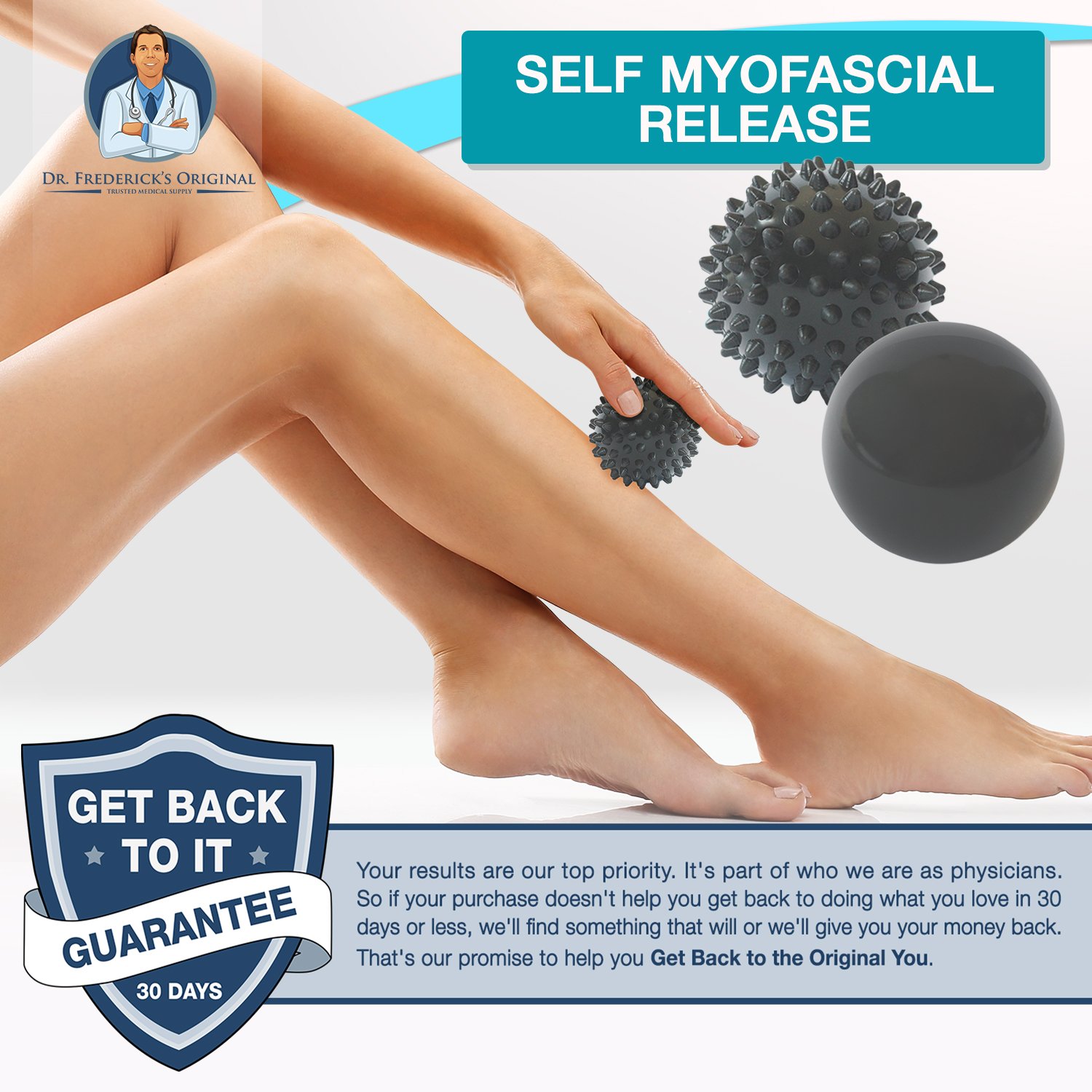 Dr. Frederick's Original Therapy Ball Set - Temperature Sensitive Massage Balls for Pain Relief, Muscle Recovery & Relaxation - Perfect for Home, Office & Gym Use