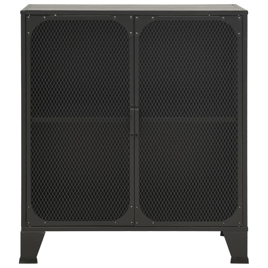 Gray Metal Storage Cabinet with MDF Top - 28.3