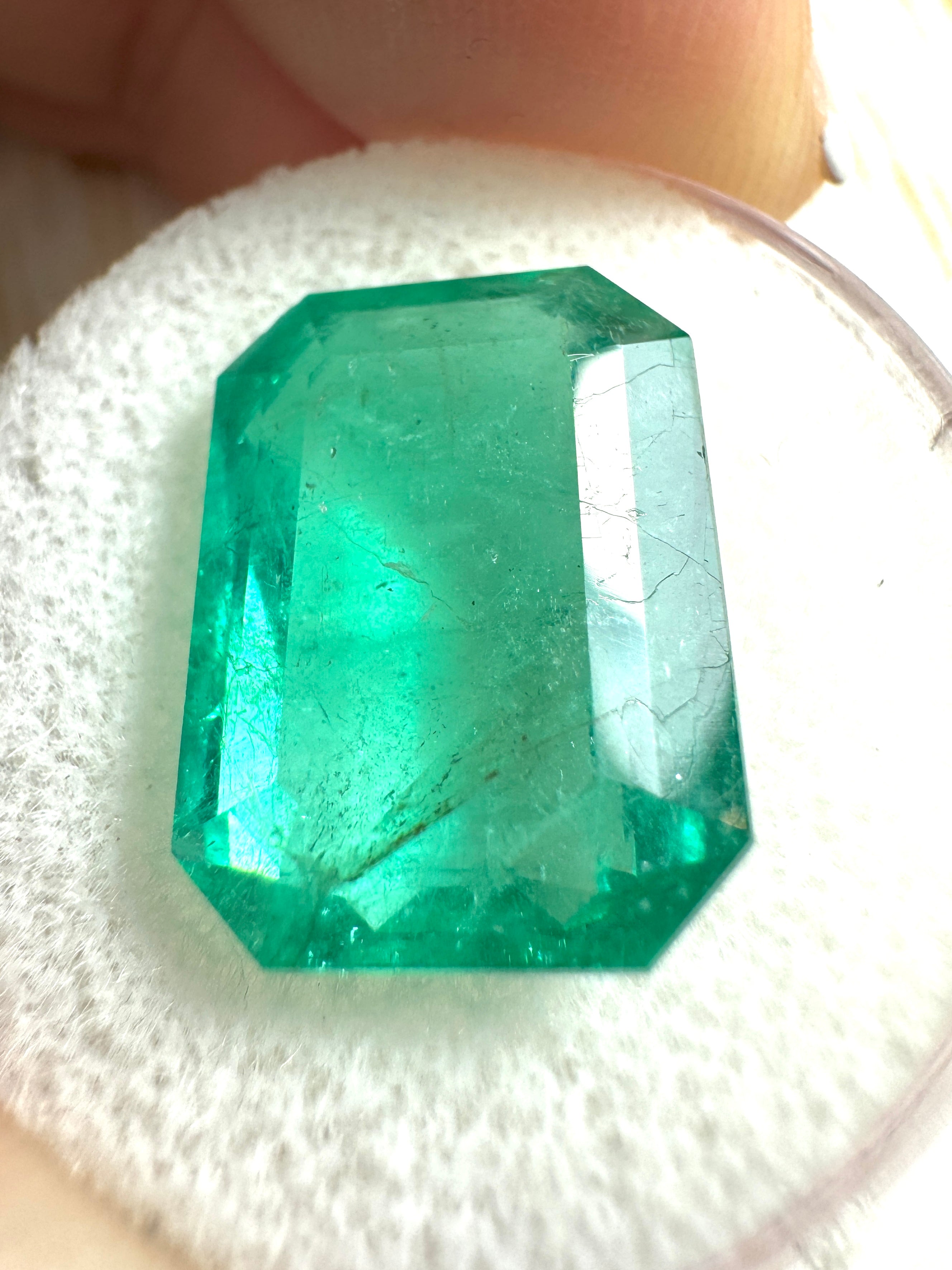 9.52 Carat Natural Loose Colombian Emerald - 15.4x11.50mm Emerald Cut Gemstone for Jewelry Making & Engagement Rings