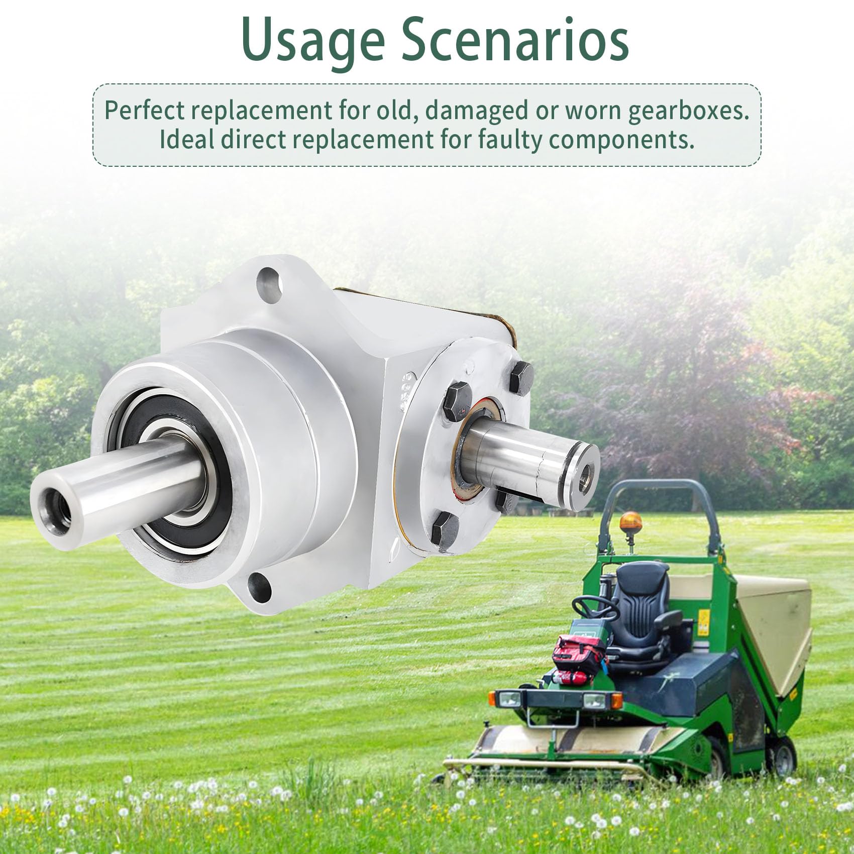 390024 Right Angle Gearbox - CCW Rotation - Compatible with Grasshopper Front Mount Mowers (44
