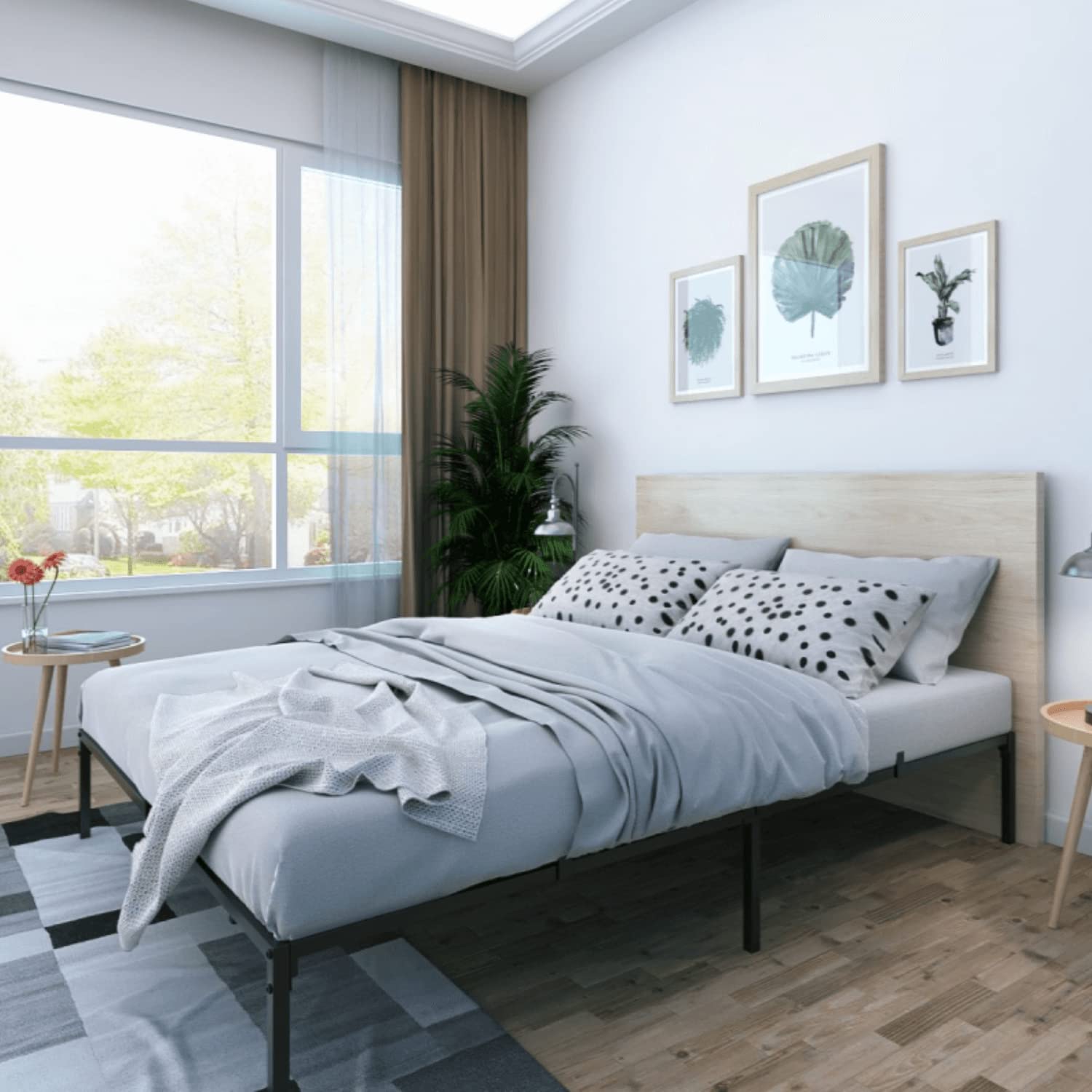 14 Inch Heavy Duty Metal Queen Bed Frame - No Box Spring Needed, Sturdy Steel Platform with Under-Bed Storage & Noise-Free Design | Perfect for Small Spaces, Guest Rooms & Apartment Living (Easy Assembly)