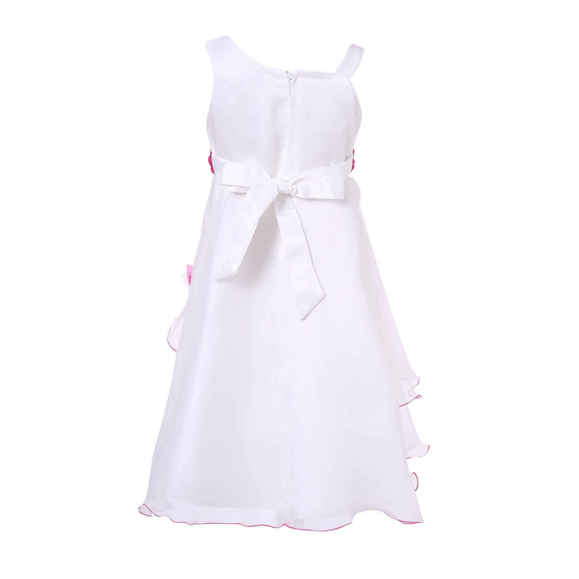Richie House Girls' Floral Embroidered Party Dress with Lace Details - Elegant Formal Gown for Weddings, Birthday Parties & Special Occasions (Size 3-10Y, Style RH0681)