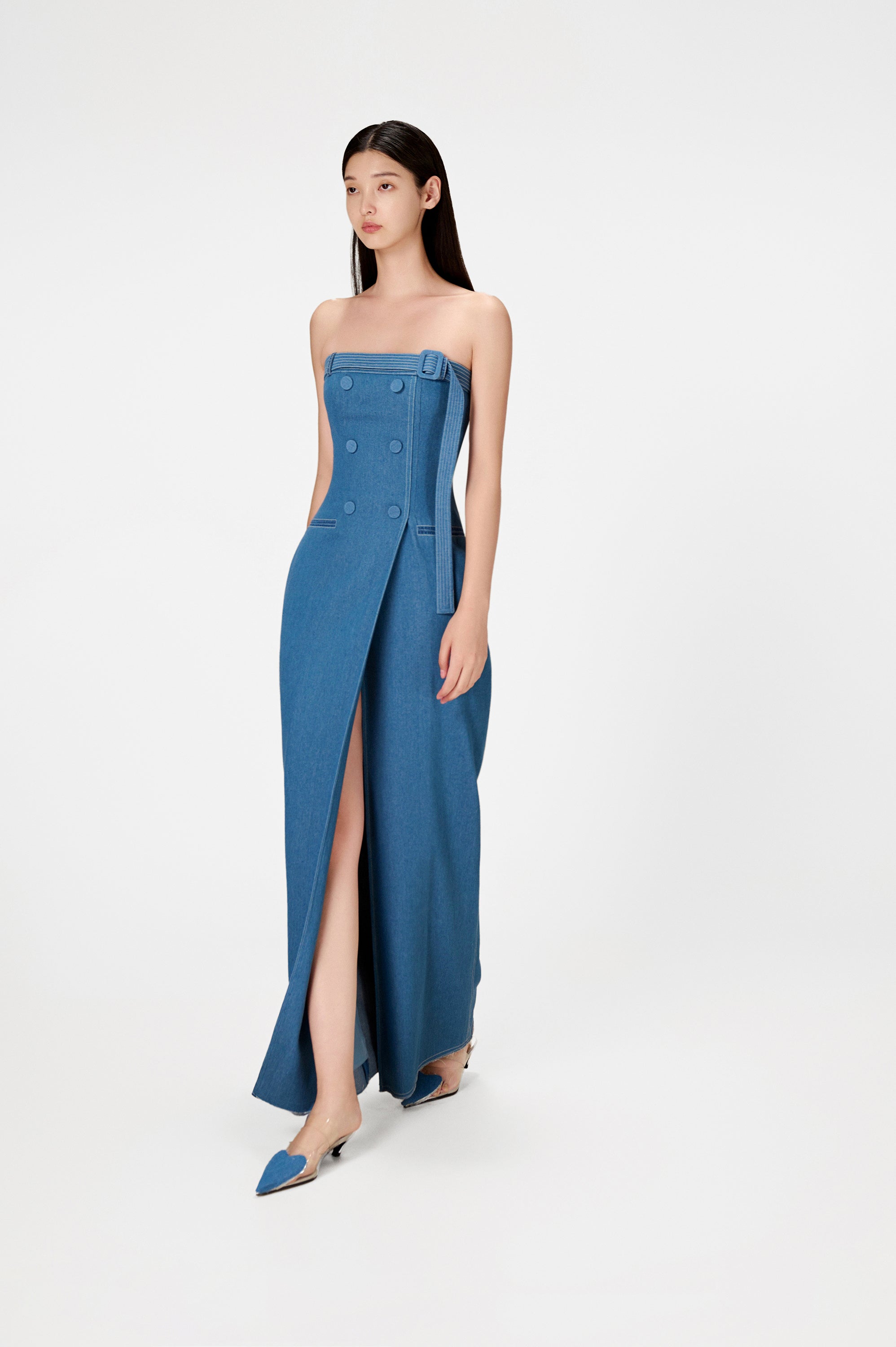Stylish Women's Denim Long Dress - Casual & Comfortable Maxi Dress for Everyday Wear | Perfect for Outings, Dates, and Summer Fashion