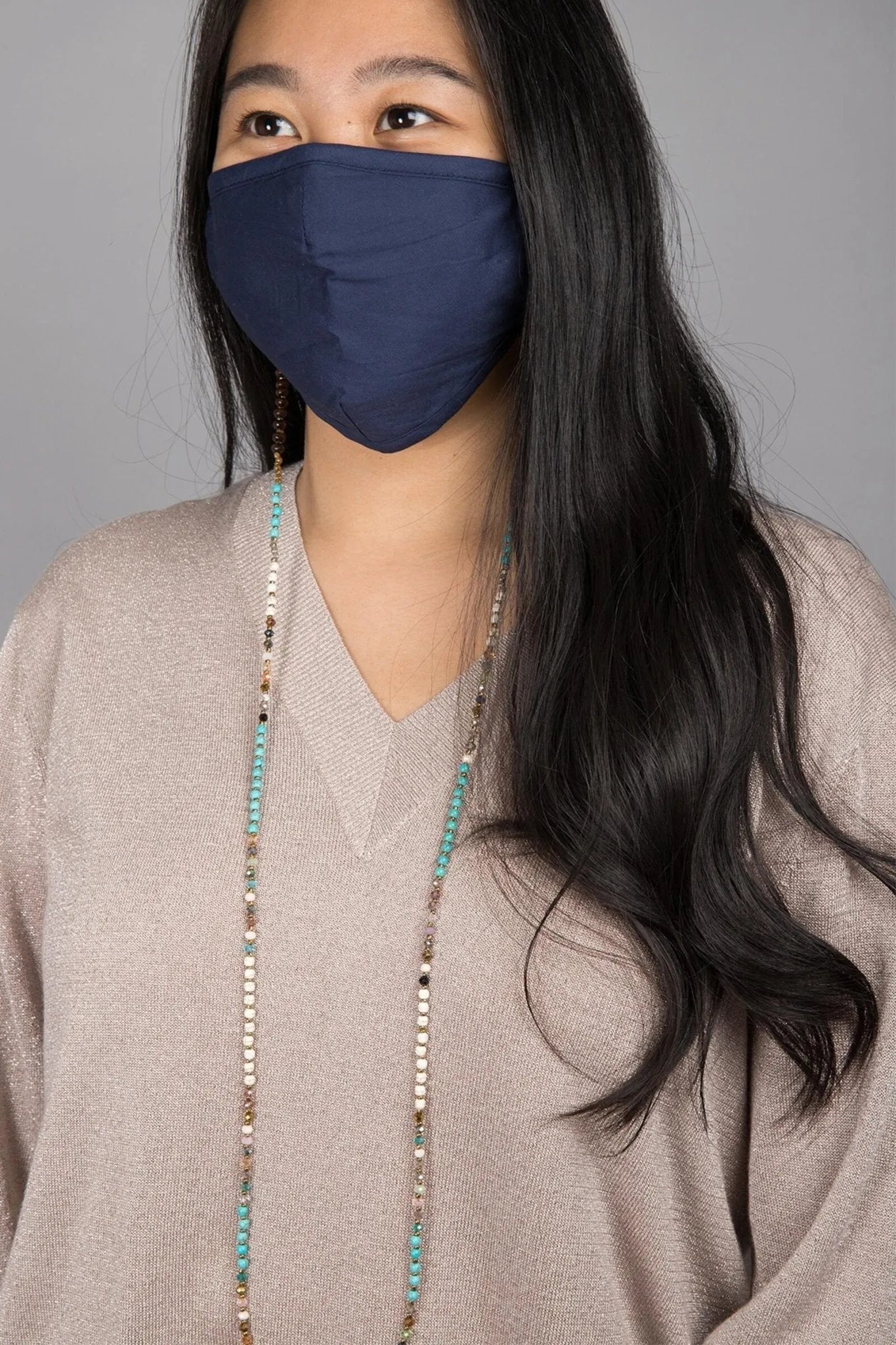 Handmade Beaded Convertible Mask Chain - Adjustable Lanyard for Glasses & Face Masks - Stylish & Comfortable for Everyday Wear, Travel & Work