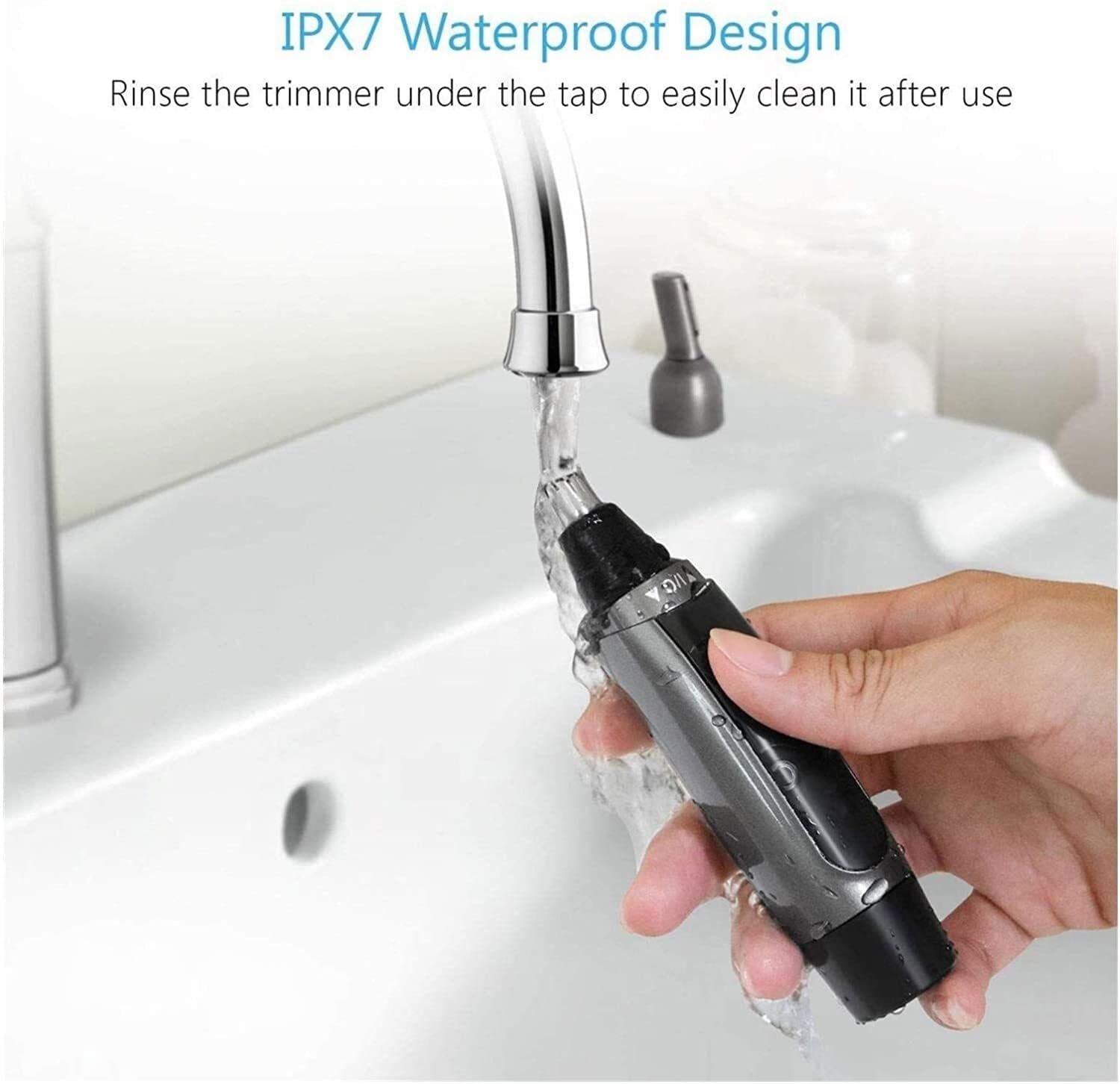 Electric Nose & Ear Hair Trimmer for Men & Women - Painless, Waterproof Hair Clipper - Perfect for Travel, Grooming & Personal Care