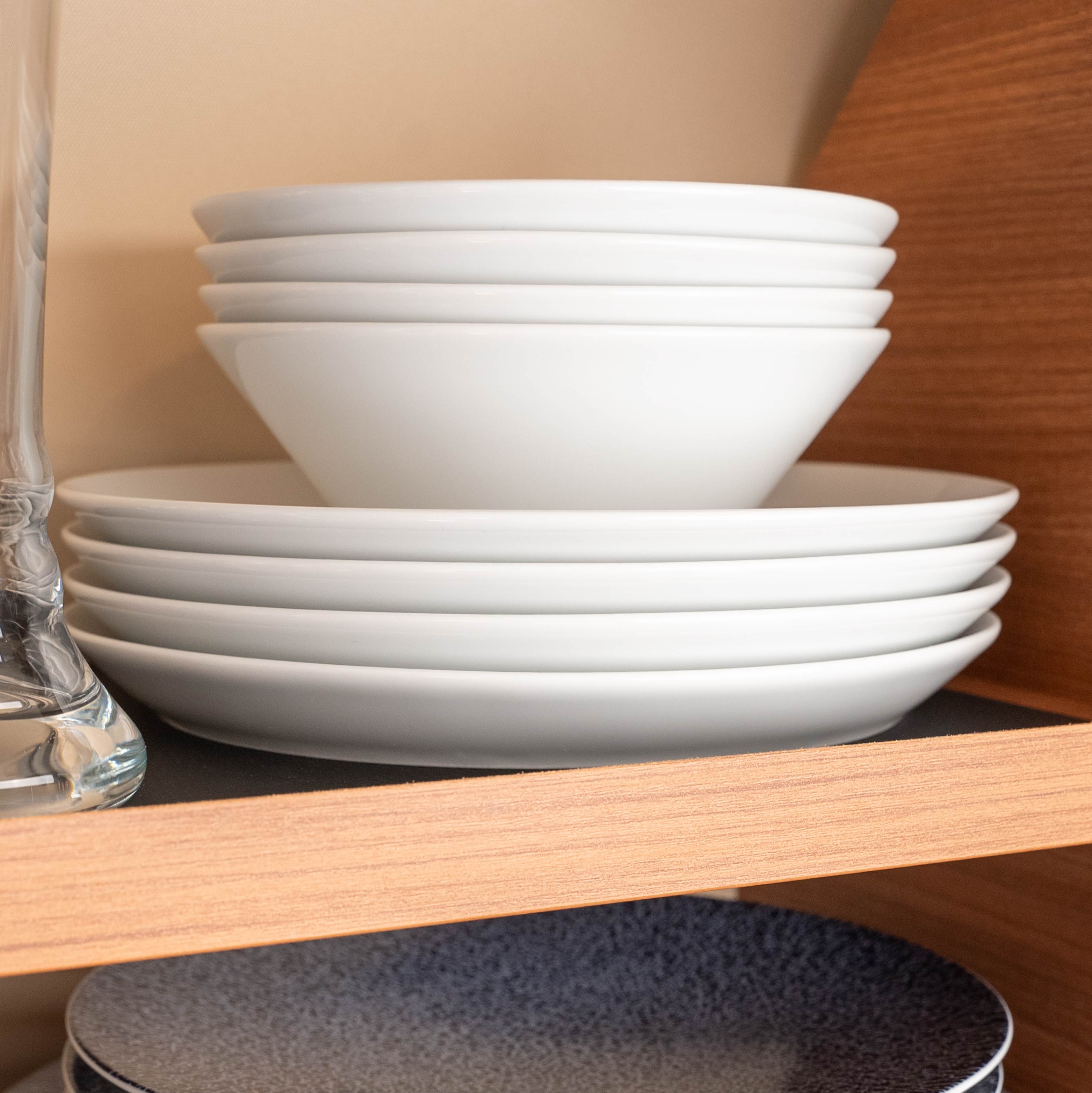 Premium Magnetic Porcelain Bowls - 16cm Set of 4 - Durable & Stylish Kitchenware for Serving, Mixing & Food Storage - Perfect for Restaurants, Home Cooking & Party Entertaining