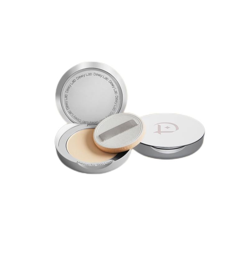 DEWY LAB Moonbeam Voile Compact Powder - Lightweight, Oil-Control, Matte Finish Pressed Powder for Flawless Makeup | Perfect for Everyday Wear & Touch-Ups On-The-Go