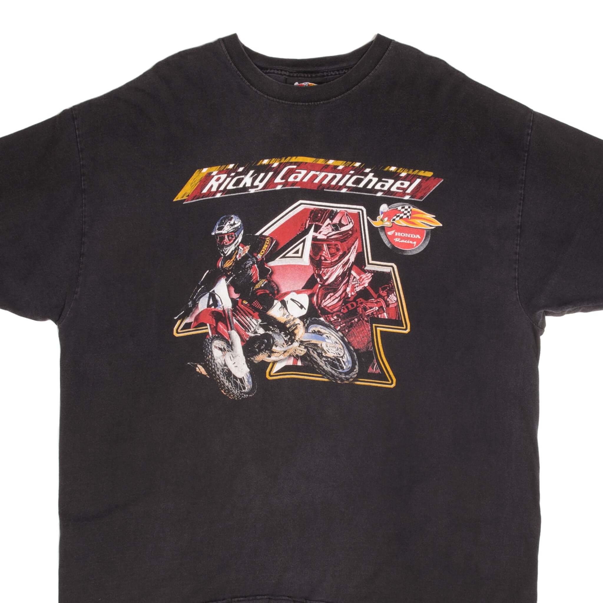 Vintage AMA Motocross Ricky Carmichael T-Shirt 1990s - Size 2XL - Retro Motorcycle Racing Tee for Men - Perfect for Motocross Fans, Bikers & Vintage Clothing Collectors