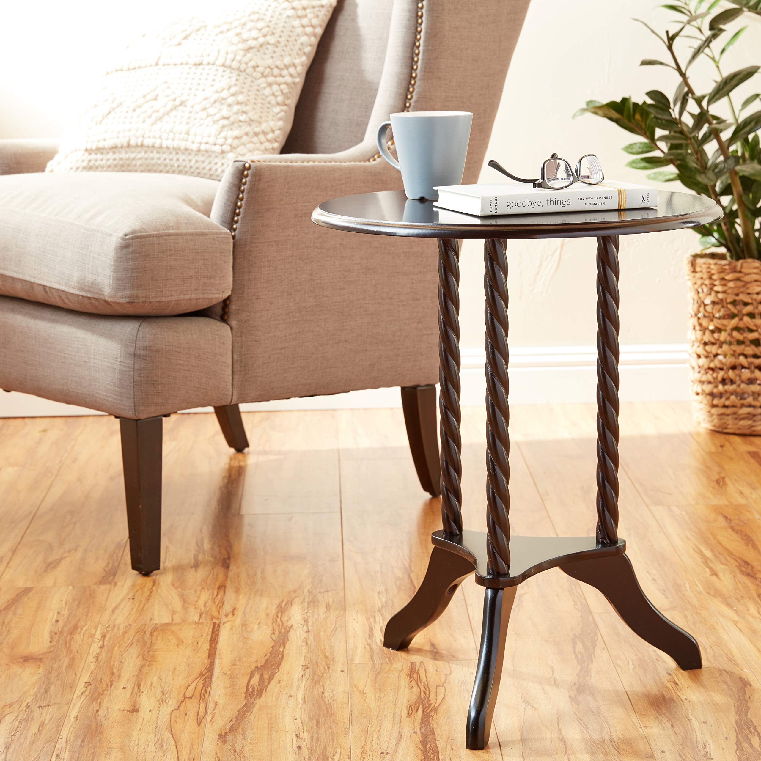 Frenchi Home Furnishing Round End Table - Modern Side Table for Living Room, Bedroom & Office - Perfect for Coffee, Lamp & Decor Display