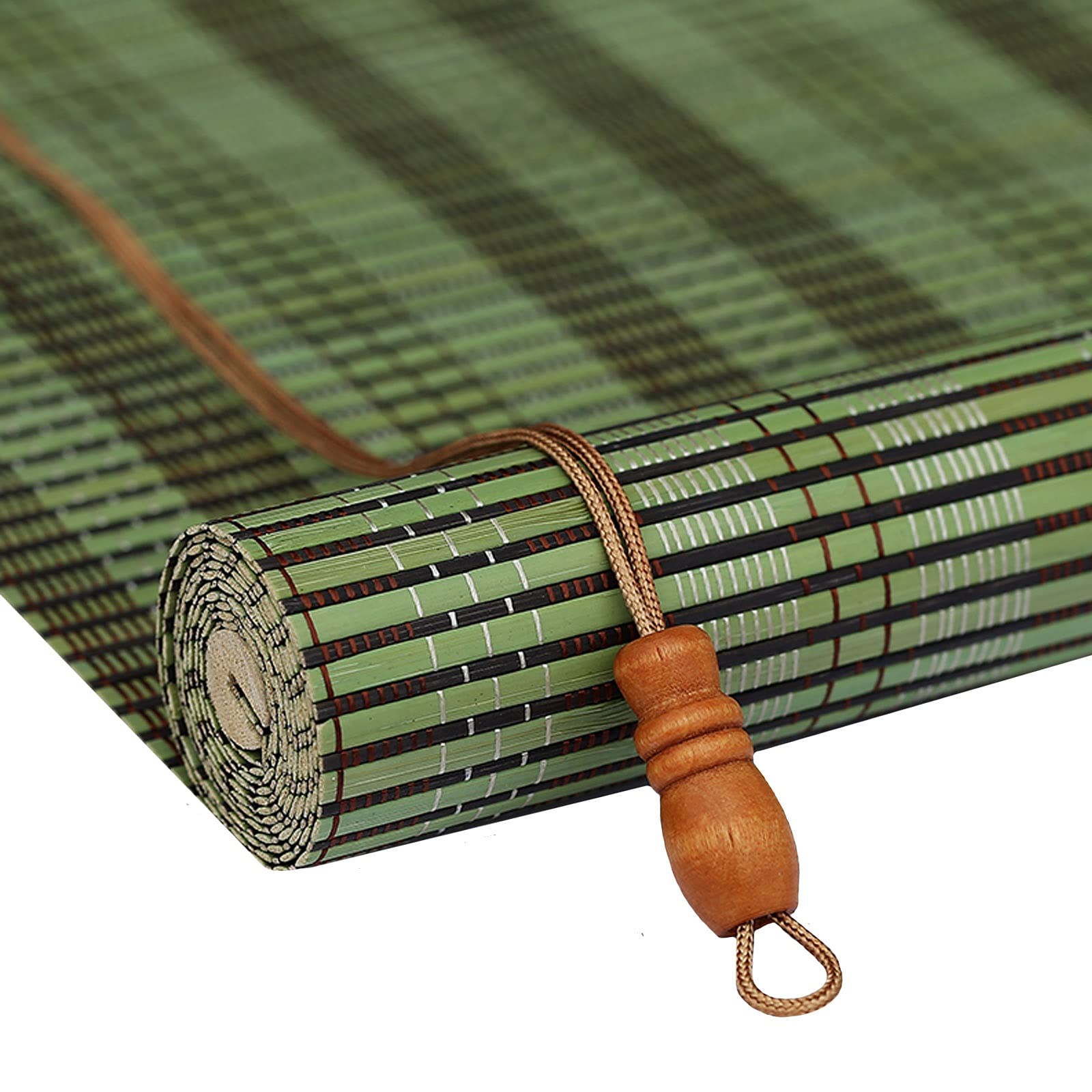 Bamboo Shades Reed Curtain - Light Filtering Roman Window Shades for Outdoor, Patio & Indoor Use - Breathable & Customizable Partition - Ceiling or Wall Installation - Perfect for Patio, Garden, Balcony & Living Room Decor