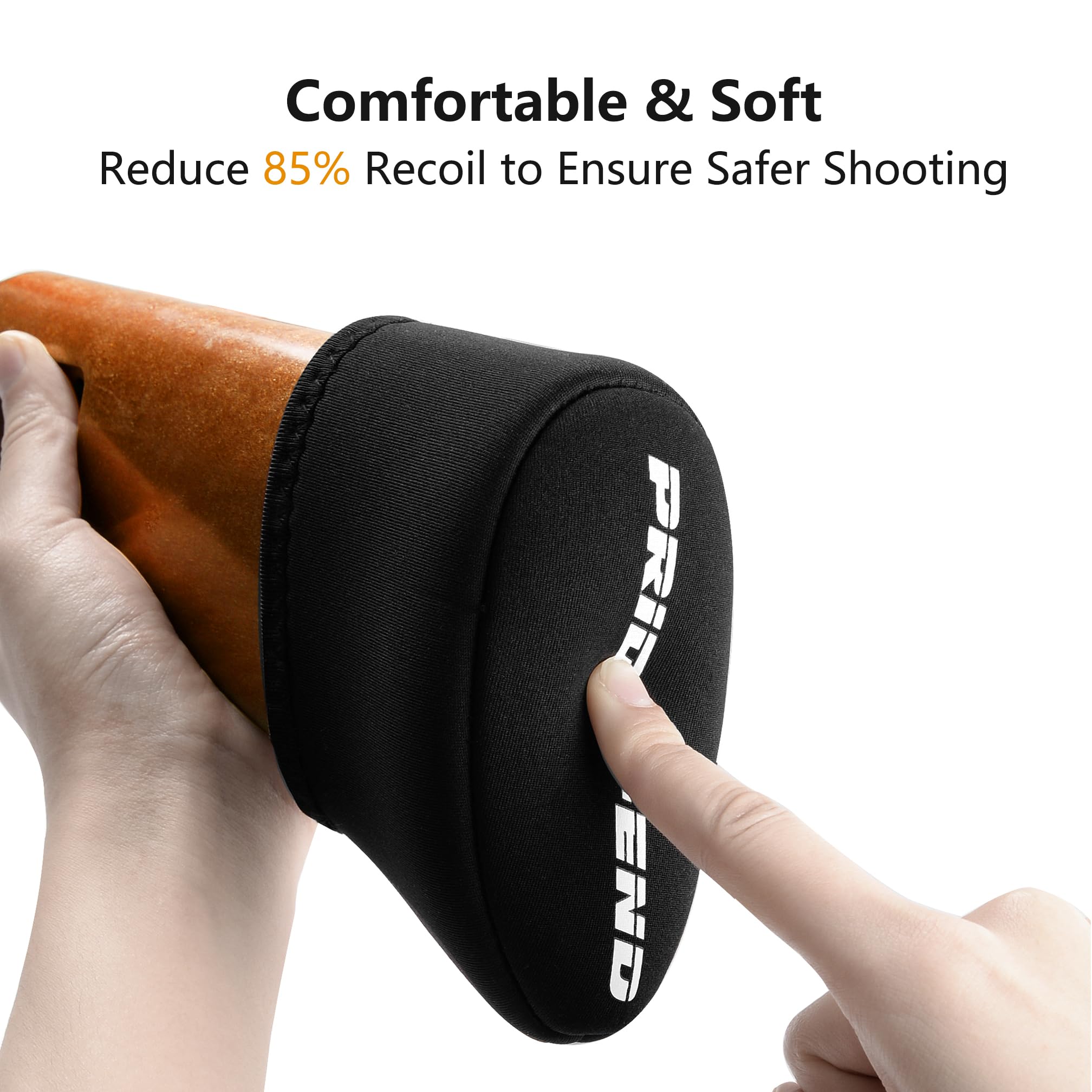 Pridefend Universal Gel-Filled Slip-On Recoil Pad for Shotguns & Rifles - Comfortable Hunting & Shooting Accessories for Outdoor Sports, Range Training, and Game Hunting