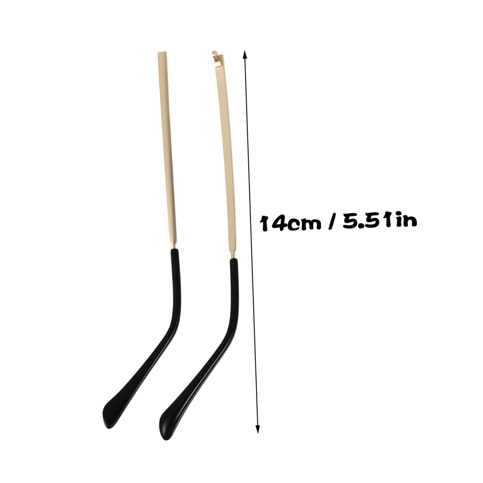 Healvian 2 Pairs Universal Glasses Replacement Temples - Gold Sunglasses & Reading Glasses Arm Hinge Holder Ear Clip Accessories for Men & Women - Perfect for Daily Wear, Outdoor Activities, and Fashion Accessories