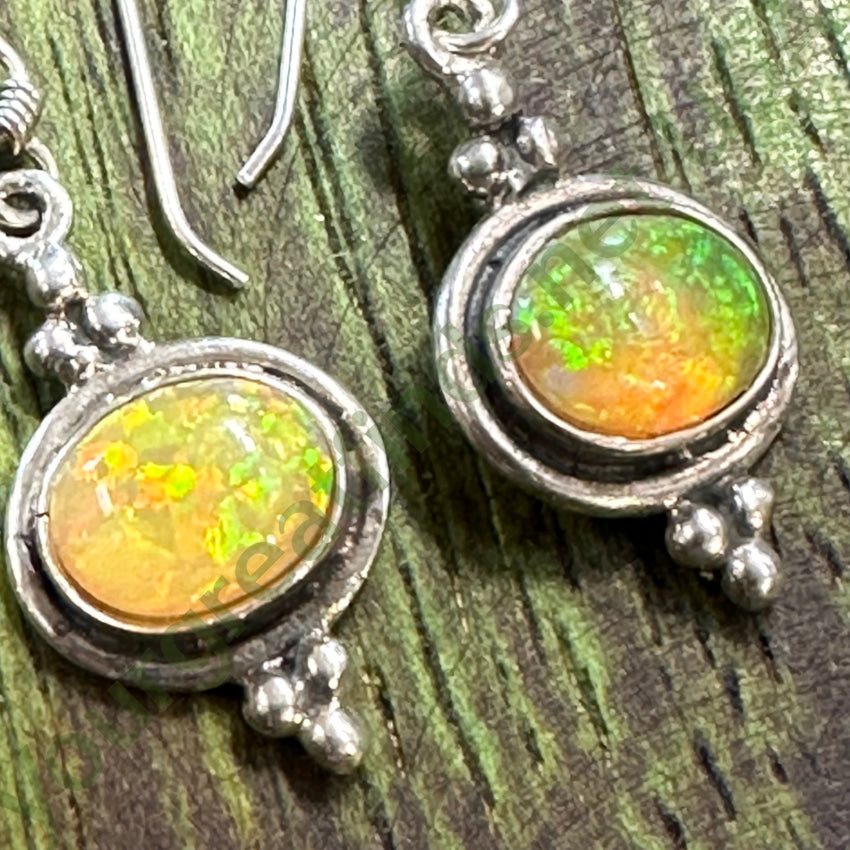 14K Sterling Silver Opal Stud Earrings for Women - Hypoallergenic & Dainty Jewelry Gift for Birthday, Anniversary & Everyday Wear