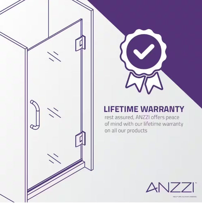 Anzzi SD AZ8075 02CH Passion Frameless Shower Door - 30