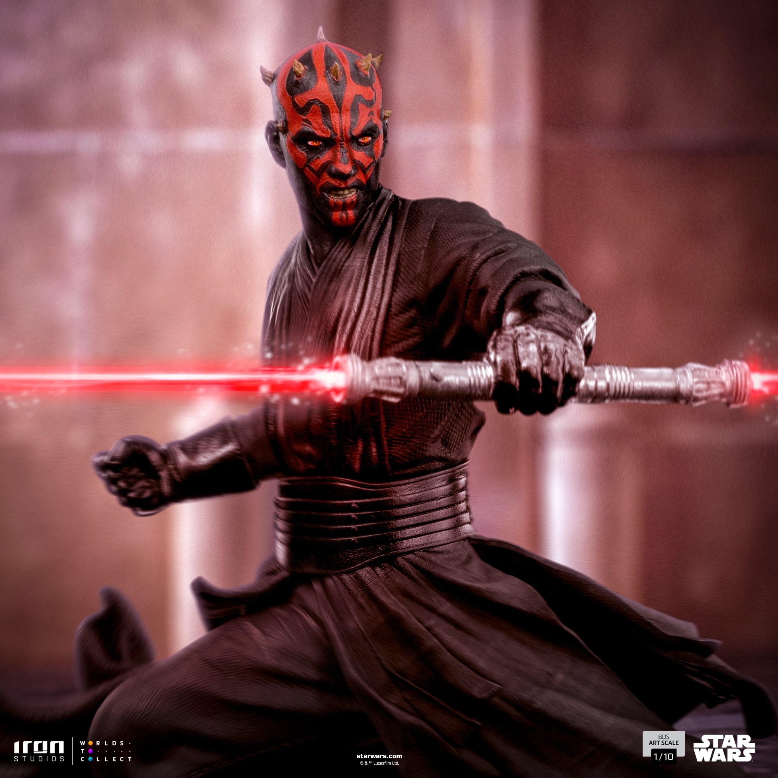 Iron Studios Star Wars Darth Maul BDS Art Scale 1/10 Statue - Premium Collectible Figure for Display & Home Decor