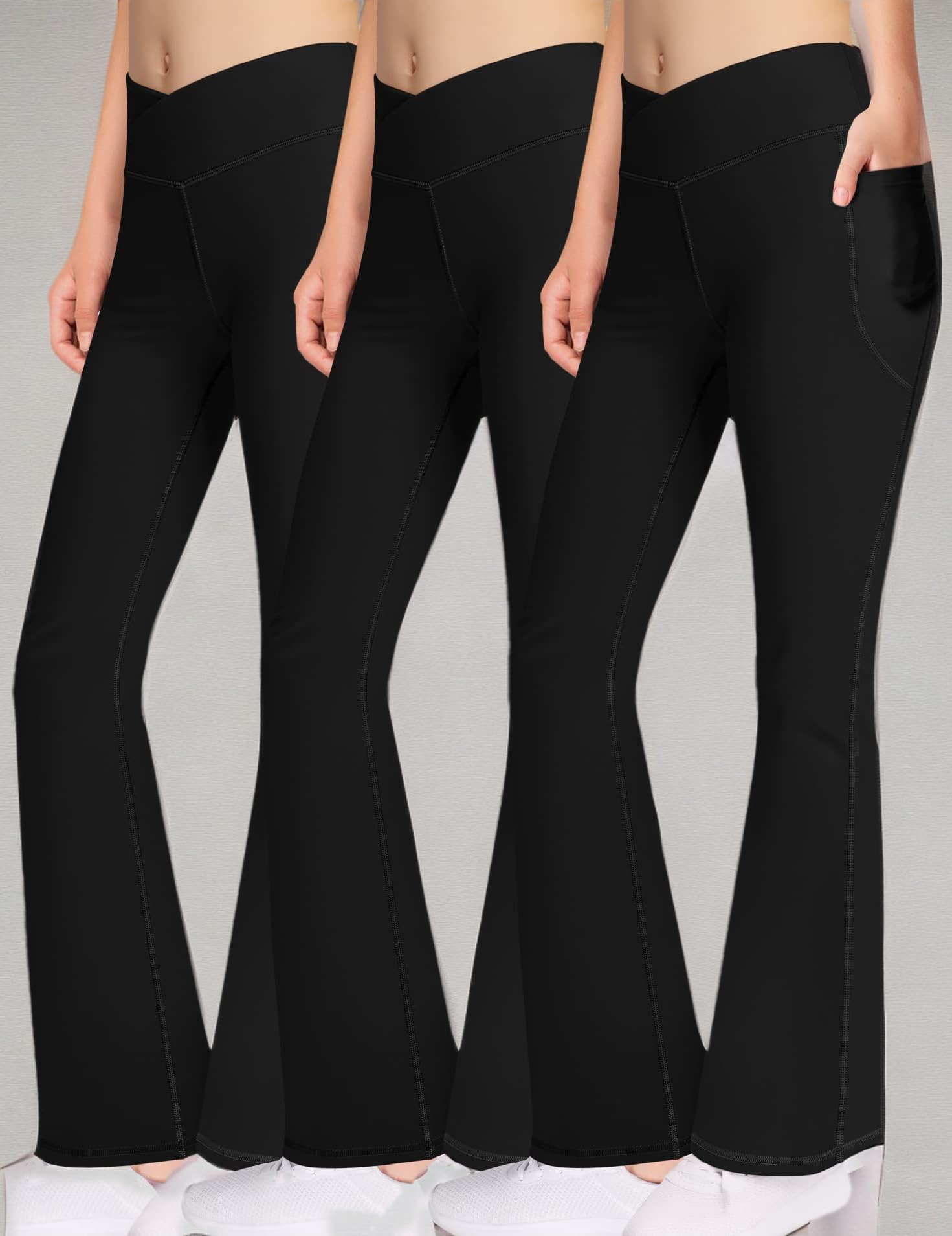 Bootcut Yoga Pants for Women - High Waisted Flare Leggings with Pockets | Comfortable Workout & Dance Pants for Yoga, Gym, Running & Casual Wear