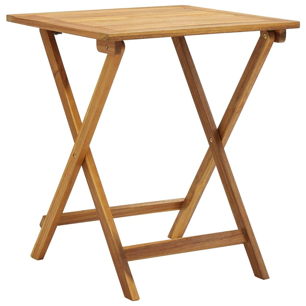 Outdoor Patio Furniture Set 3-Piece - Lightweight Folding Bistro Set with Cushions, Solid Acacia Wood - Perfect for Backyard, Garden, and Poolside Relaxation - Fast Shipping