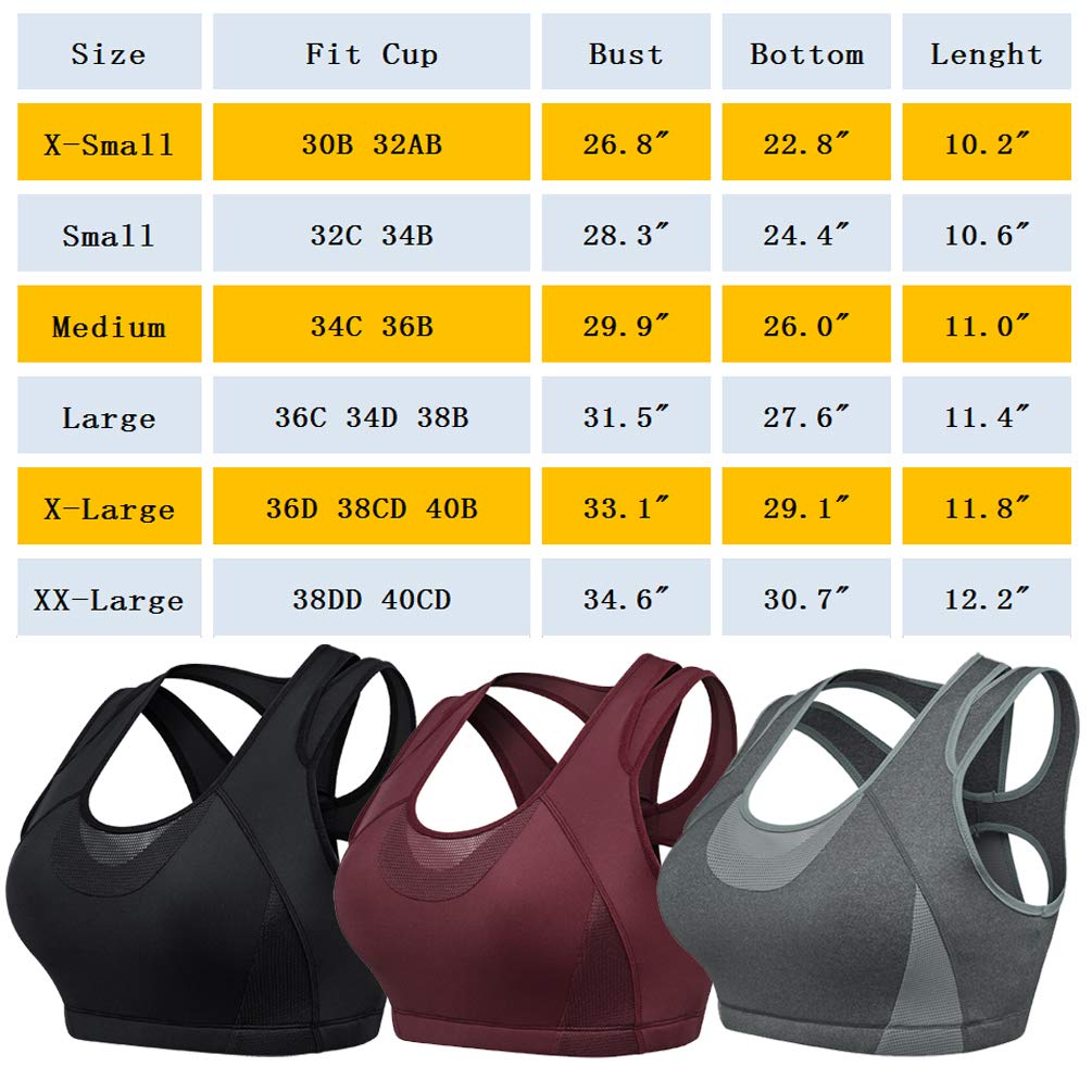 High Impact Sports Bra for Women - Supportive Workout Bra for Running, Yoga & Gym - Racerback Fitness Activewear - Perfect for High-Intensity Training & Daily Workouts