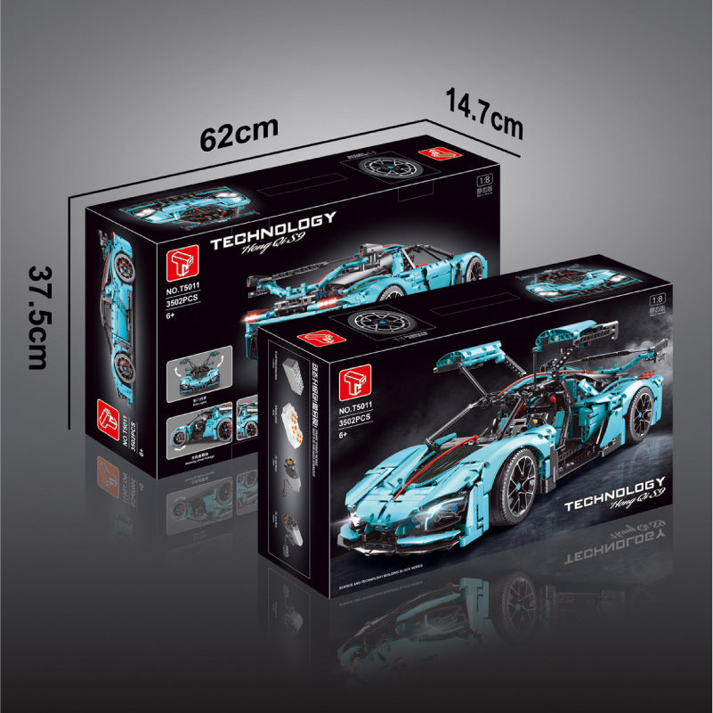 3502PCS Hongqi S9 Sports Car Building Blocks Set - T5011 Model Kit for Adults & Teens - Perfect for Collectors, DIY Enthusiasts, and Home Office Decor