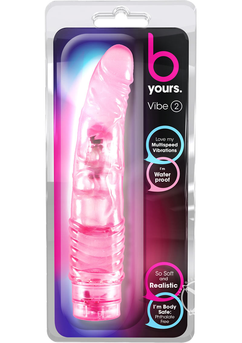 BYours Vibe 2 - 9 Inch Pink Vibrating Dildo for Women - Powerful G-Spot & Clitoral Stimulation - Waterproof Adult Toy for Solo Play & Couples Use