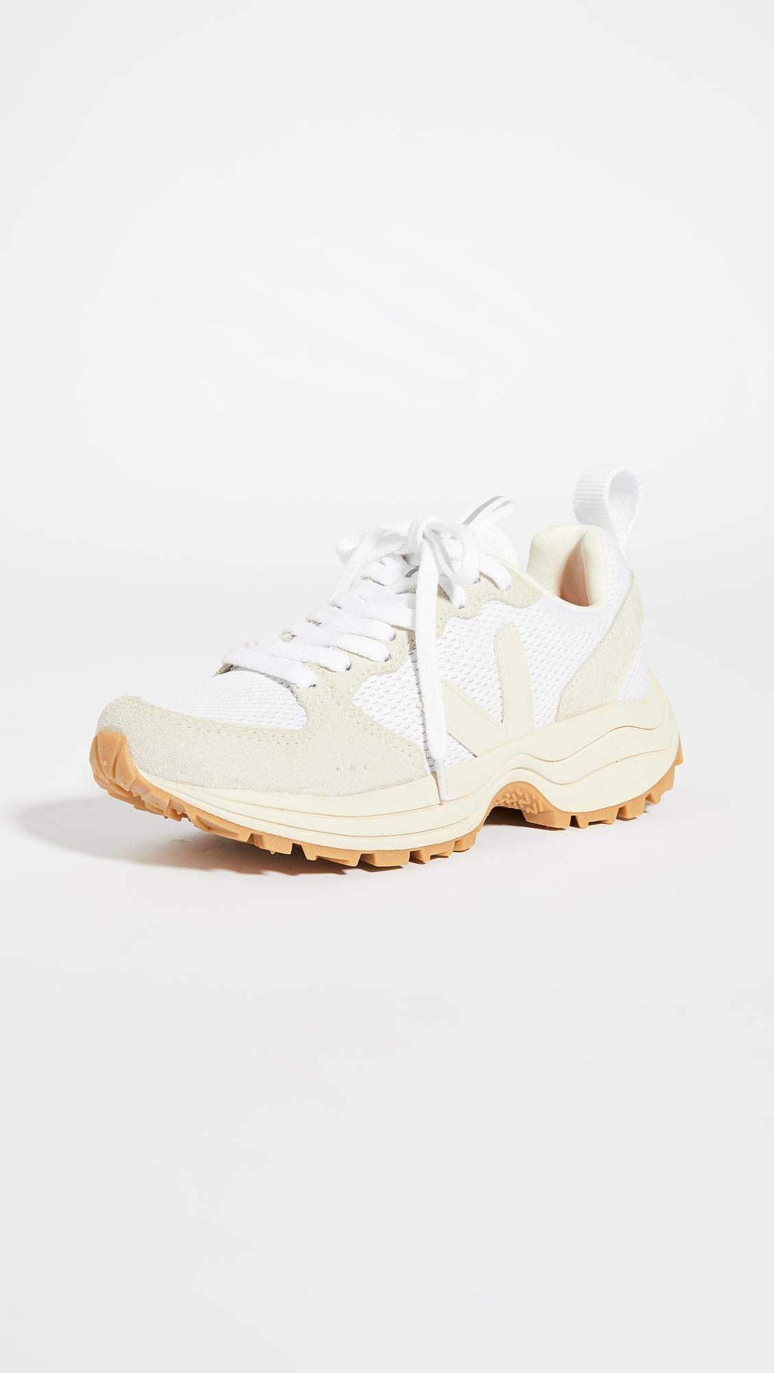 Veja Women's Venturi Sneakers - White Pierre | Sustainable Vegan Leather Casual Shoes for Women | Perfect for Work, Travel & Everyday Wear