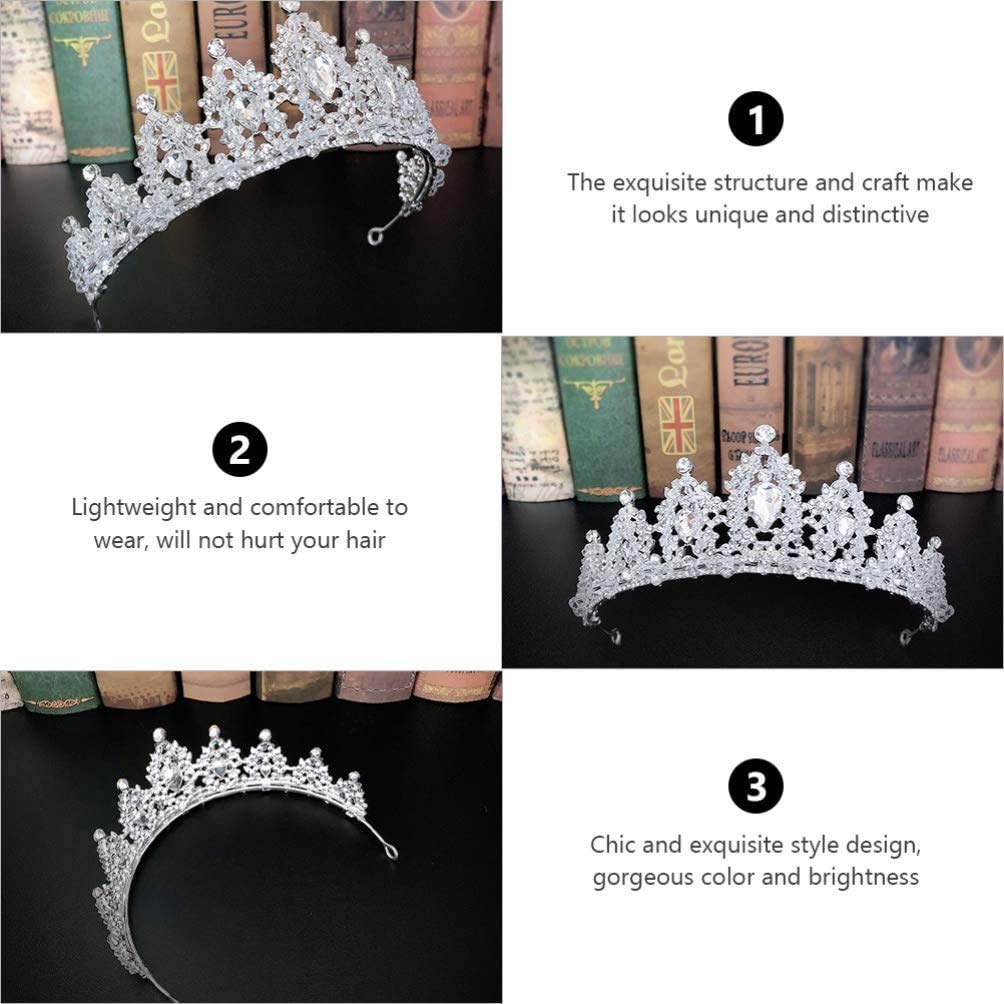 Sparkling Rhinestone Tiara Crown - Elegant Wedding Bridal Headpiece for Women & Girls | Perfect for Weddings, Proms, Birthday Parties & Special Occasions