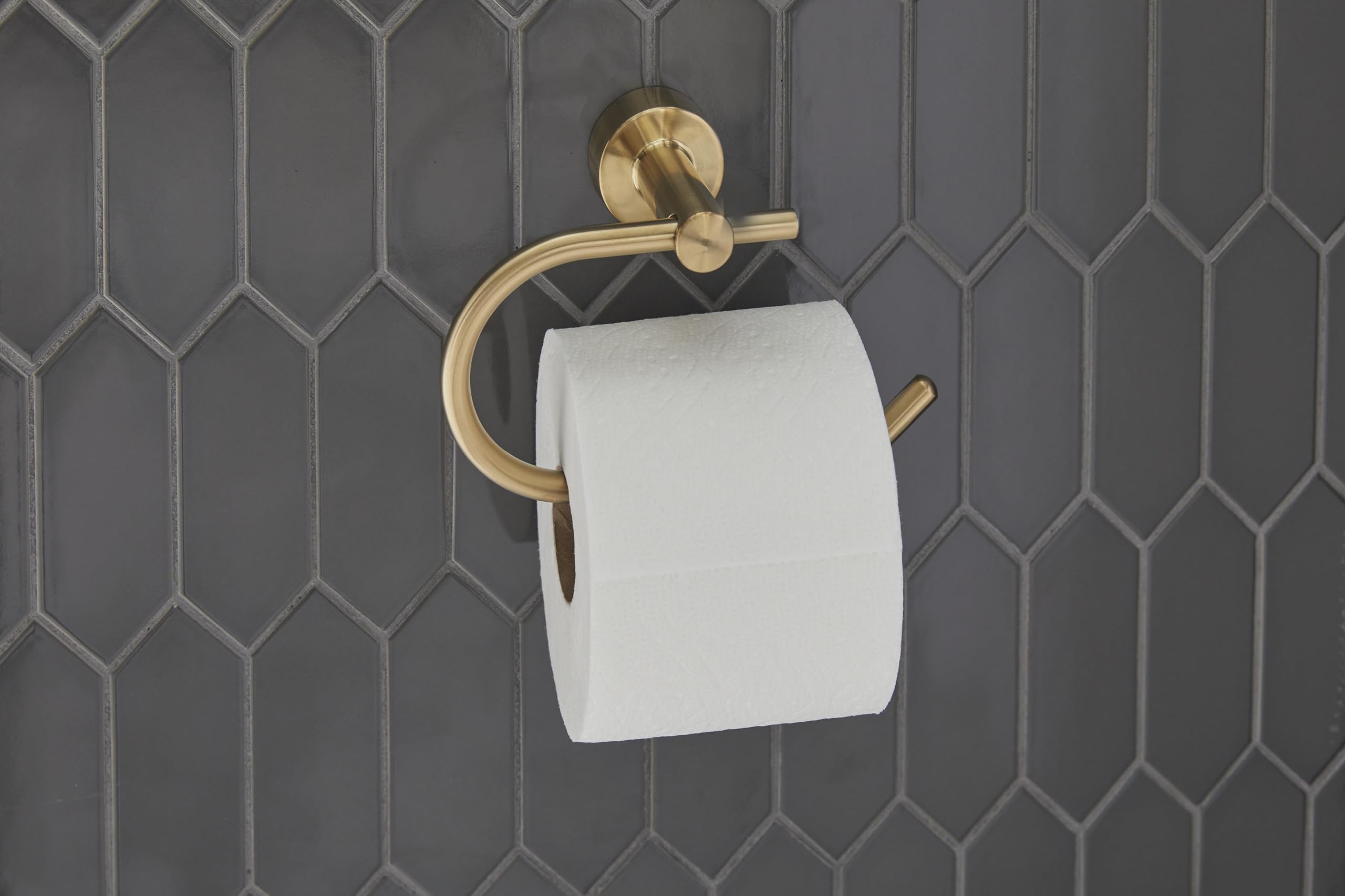 Gerber Plumbing Parma Eurostyle Toilet Paper Holder - Chrome Bathroom Tissue Roll Dispenser - Perfect for Modern Home, Hotel & Office Restroom Decor