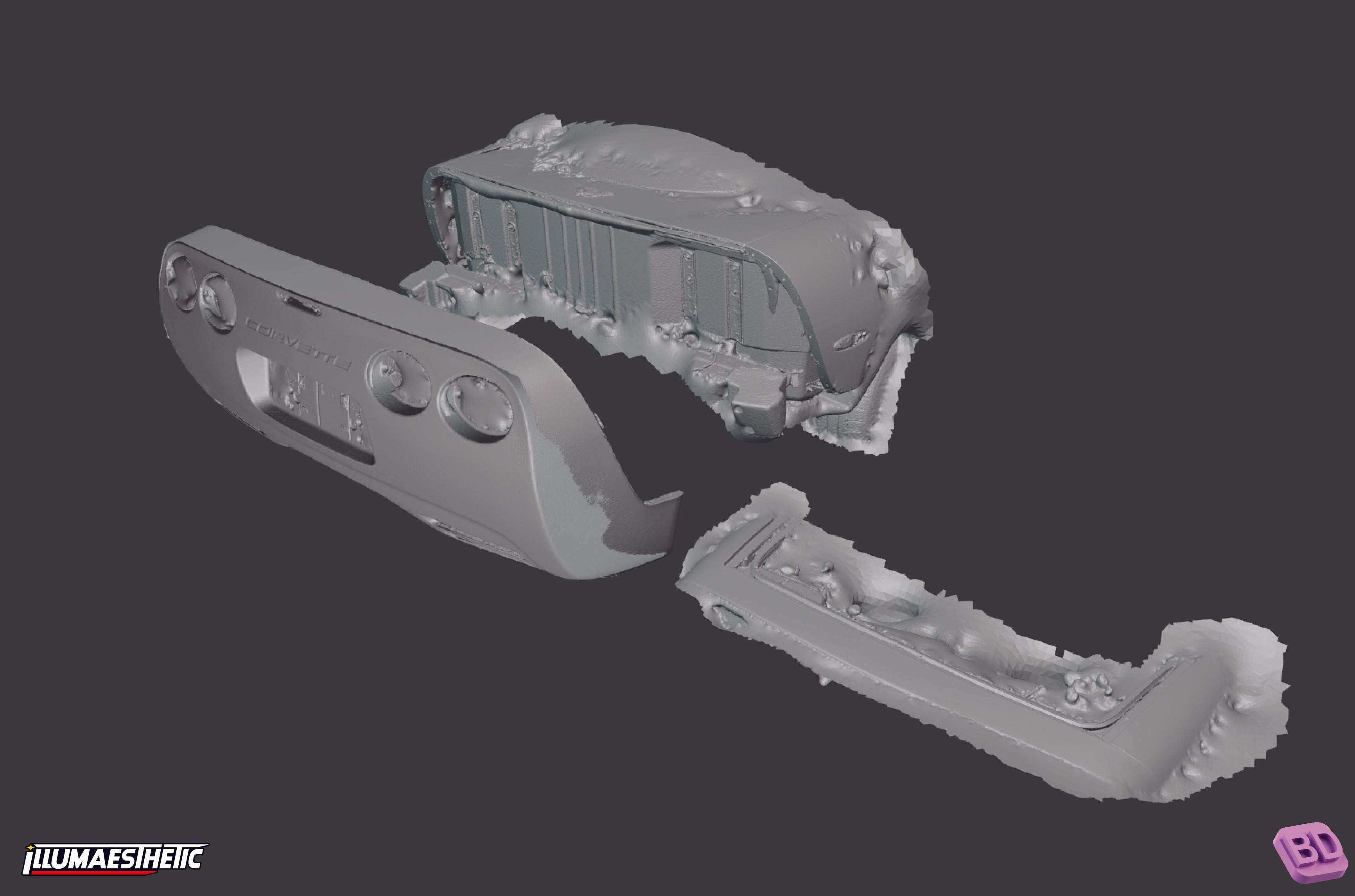 Chevrolet Corvette C5 3D Scan Model (1997-2004) - Perfect for 3D Printing, Car Restoration & Automotive Design Projects