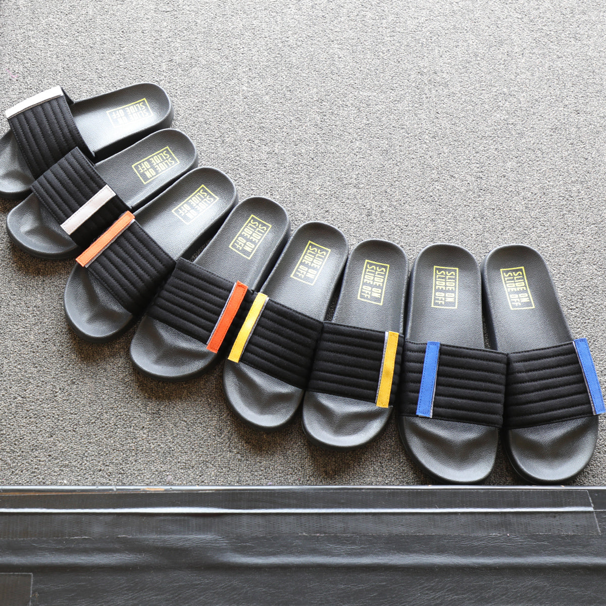 Men's Fashion Rank Belt with Slide Stripes - Stylish & Adjustable for Casual, Office & Military Use