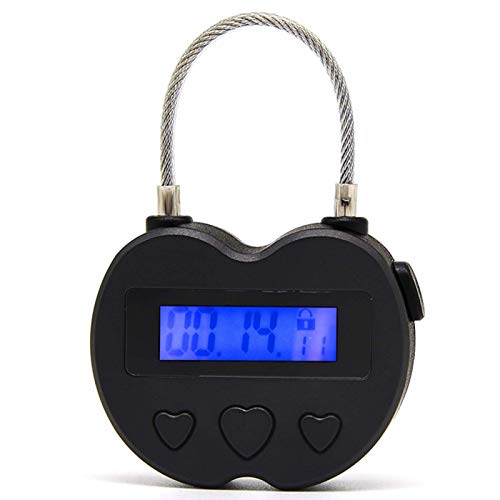 Hagsnec Smart Time Lock with LCD Display - USB Rechargeable Electronic Timer Padlock for Travel, Gym, School & Home Security (Black) - Perfect for Lockers, Luggage, Storage & Personal Belongings